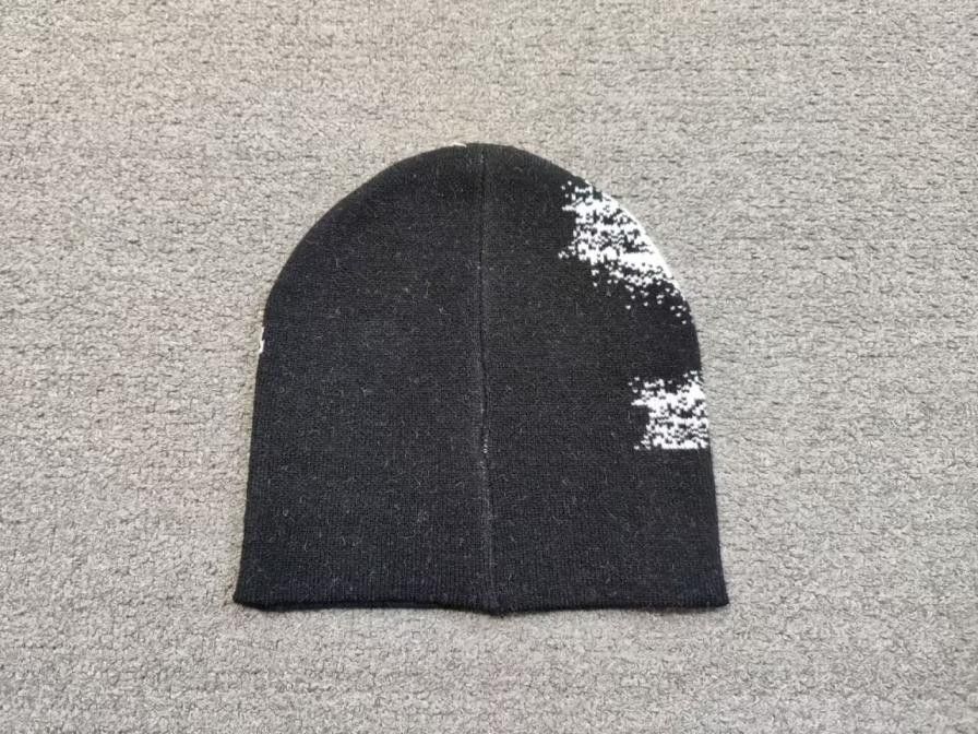 Other Burning Skeleton Skull Graphic No Cuff Knit Beanie Hat Black Size ONE SIZE - 2 Thumbnail