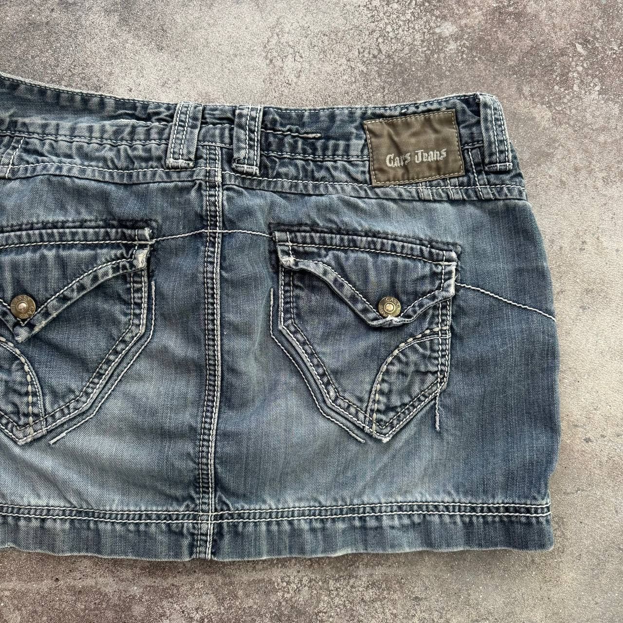 20471120 × Japanese Brand Amazing Sexy Washed Mini Denim Skirt Size 30" / US 8 / IT 44 - 7 Thumbnail