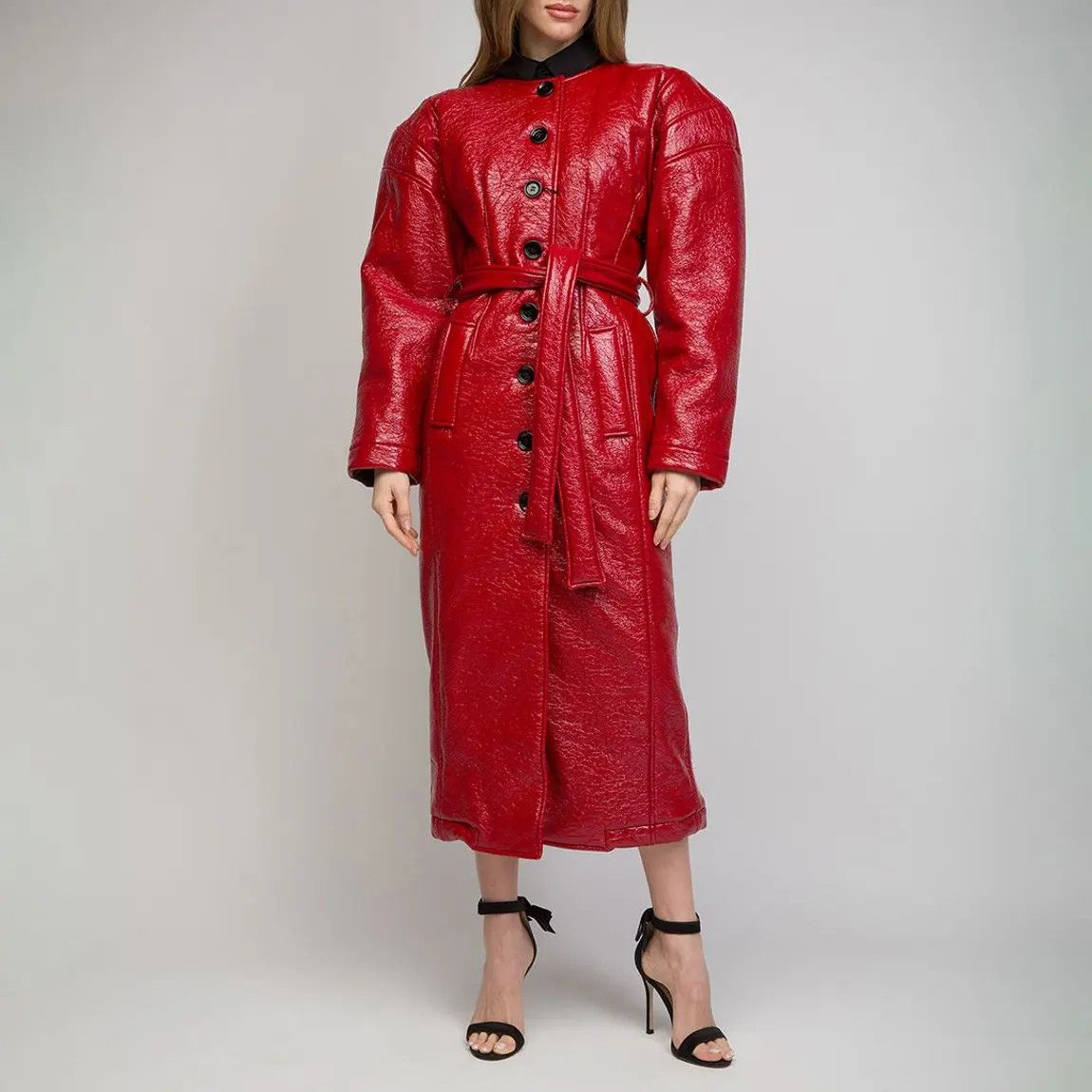 Dolce & Gabbana o1y0825 Belted Overcoat in Red Size XS / US 0-2 / IT 36-38 - 1 Thumbnail