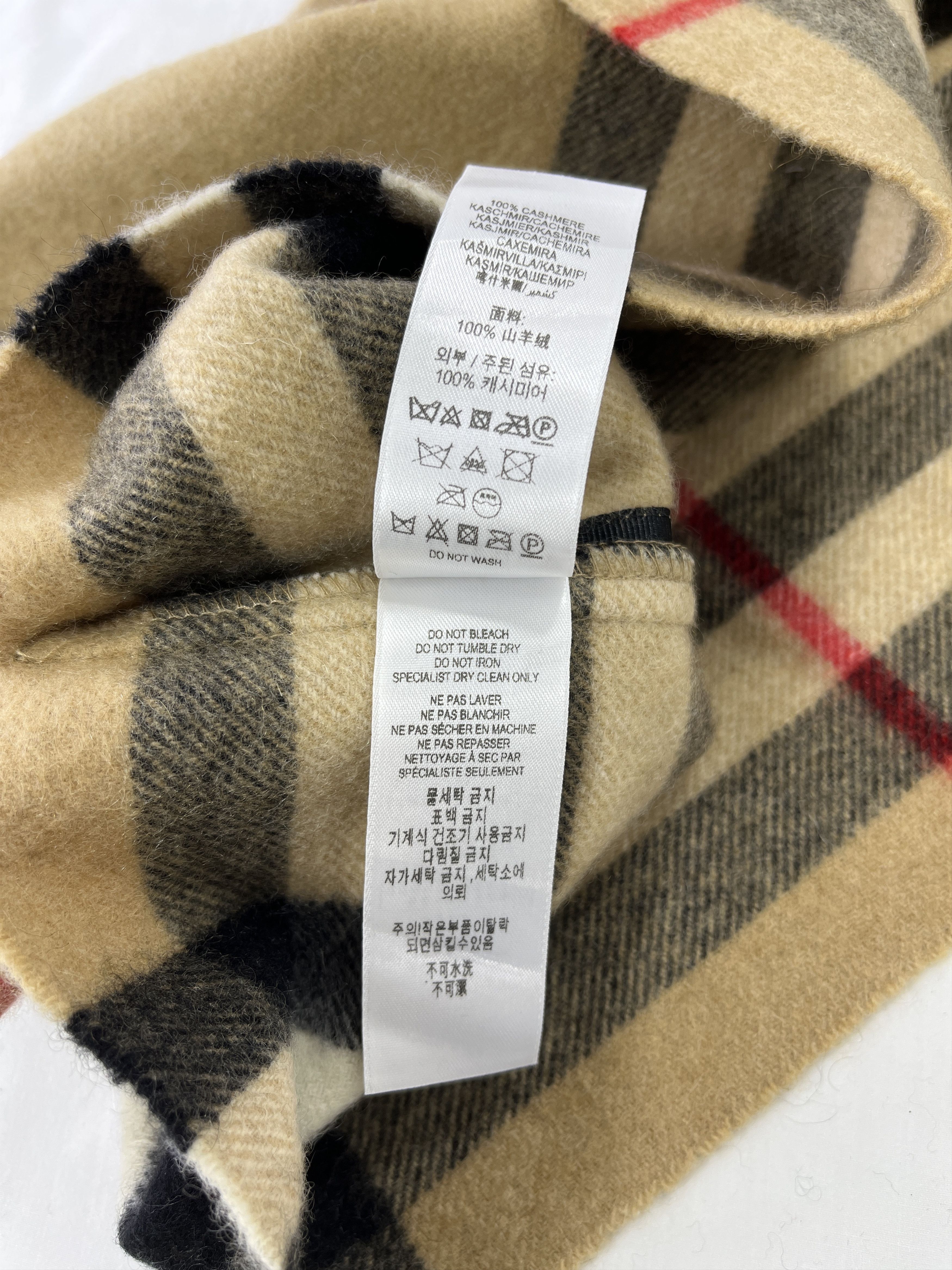 Burberry × Vintage Burberry Cashmere Snood T078 Size ONE SIZE - 7 Thumbnail