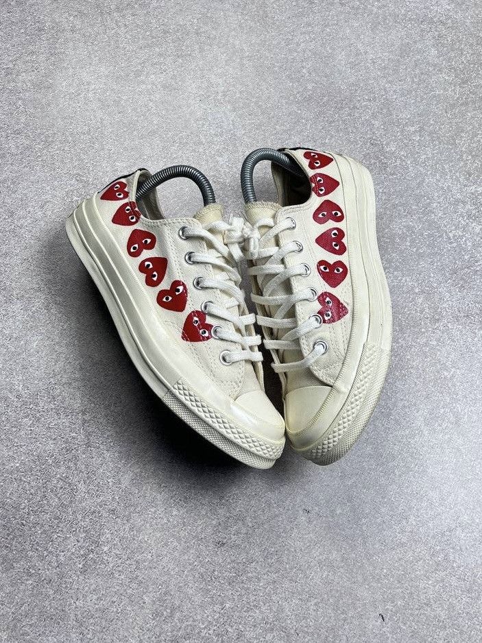 Comme des Garcons PLAY × Converse × Vintage Vintage PLAY Comme Des Garcons Heart Chuck Tailor Sneakers Size US 8 / IT 38 - 1 Thumbnail