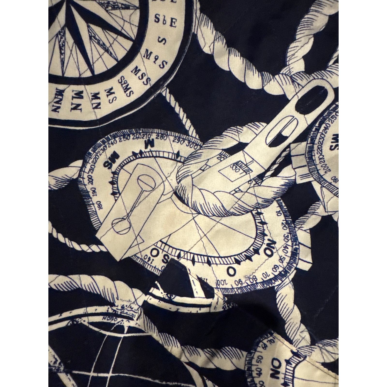 Vintage Vtg Liz Moody nautical silk quilt jacket navy white large Size L / US 10 / IT 46 - 6 Thumbnail