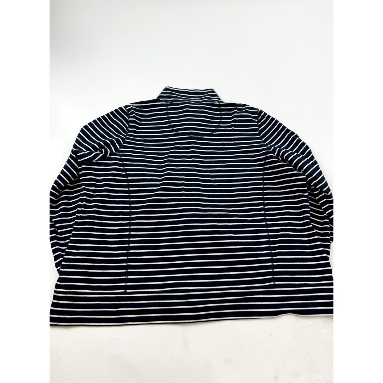 Vintage L.L.Bean Jacket Womens 3X Blue Stripe Knit Full Zip Pockets Nautical Casual Size XXL / US 16-18 / IT 52-54 - 5 Thumbnail