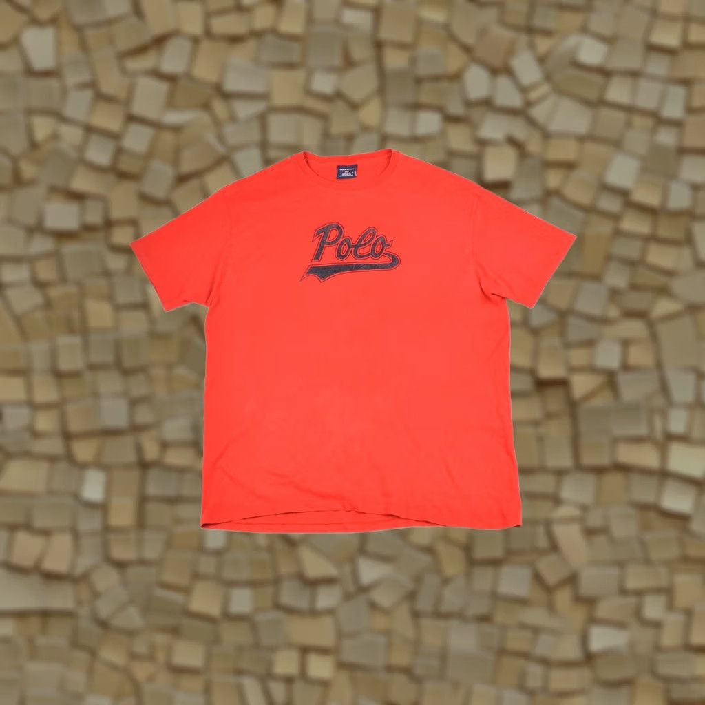 Vintage Polo Sport Big Logo Vintage Red T-Shirt Tee Made in USA Size XL Men Shirt Logo USA 100% Cotton Mens Size US XL / EU 56 / 4 - 1 Thumbnail