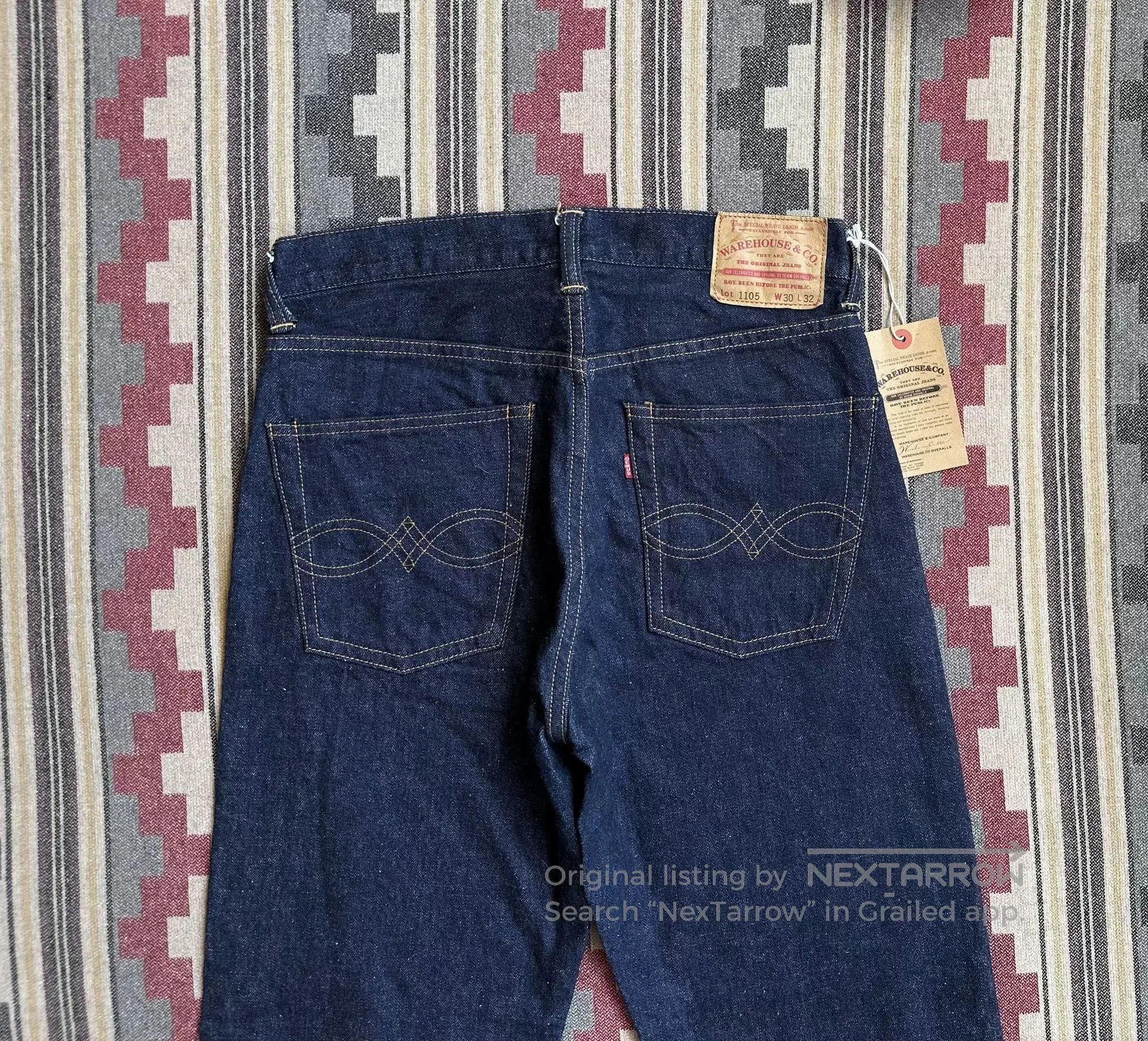 Warehouse & Co. warehouse 1105 raw denim straight jeans. Size US 30 / EU 46 - 5 Thumbnail