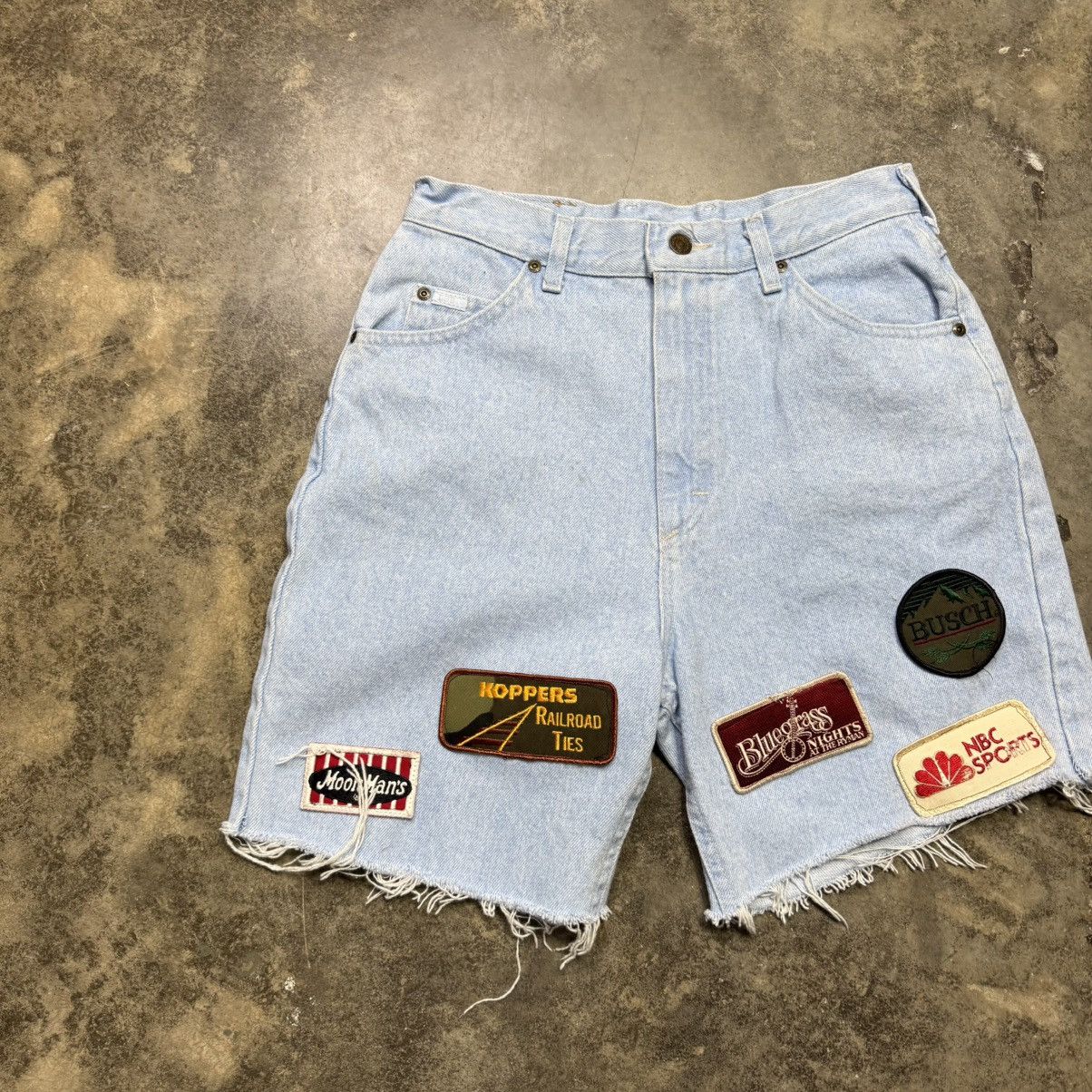 Vintage vintage cut off denim patchork jean shorts Size US 30 / EU 46 - 1 Thumbnail