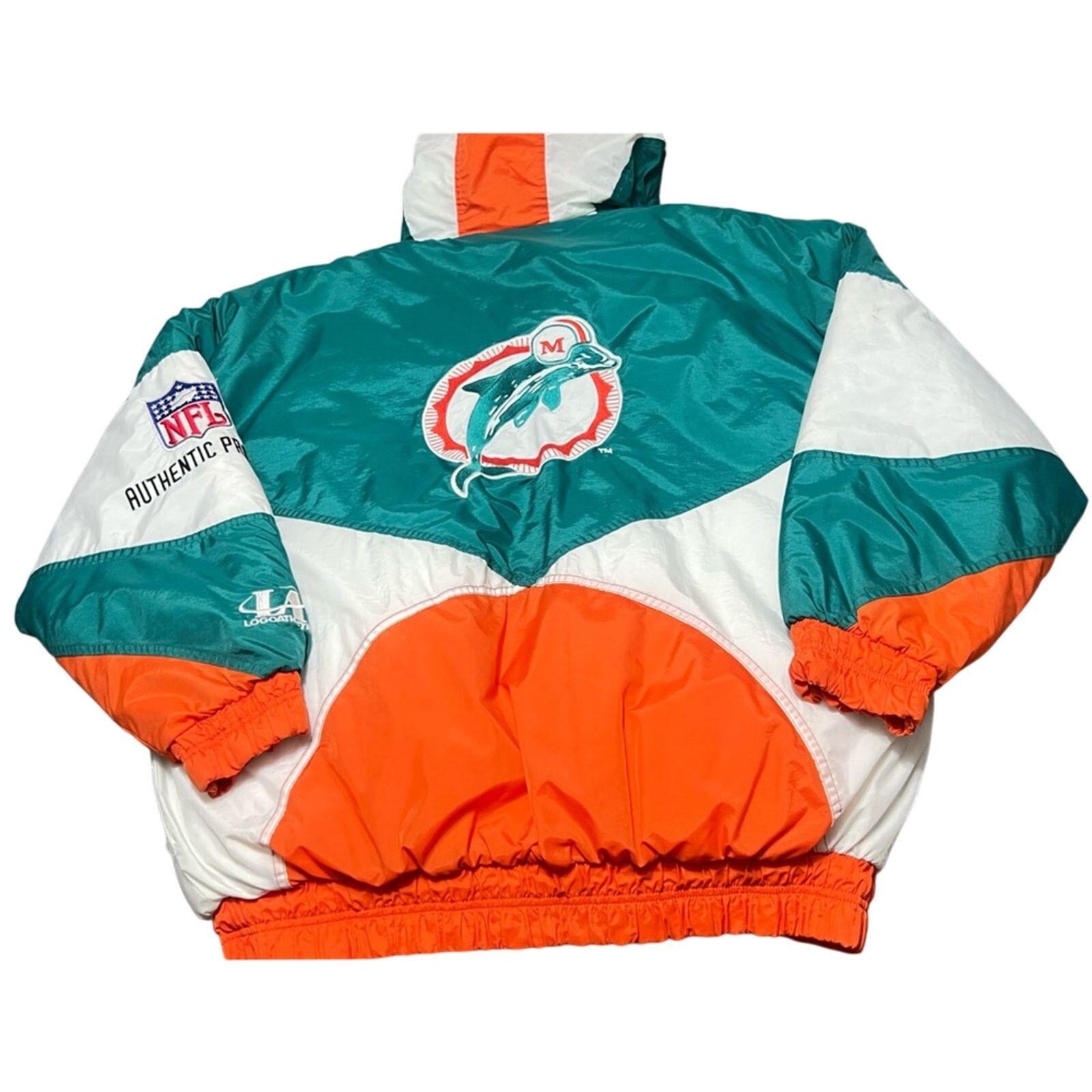 Logo Athletic VTG 90s Miami Dolphins Pro Line Logo Athletic Puffer Jacket Size US L / EU 52-54 / 3 - 8 Thumbnail