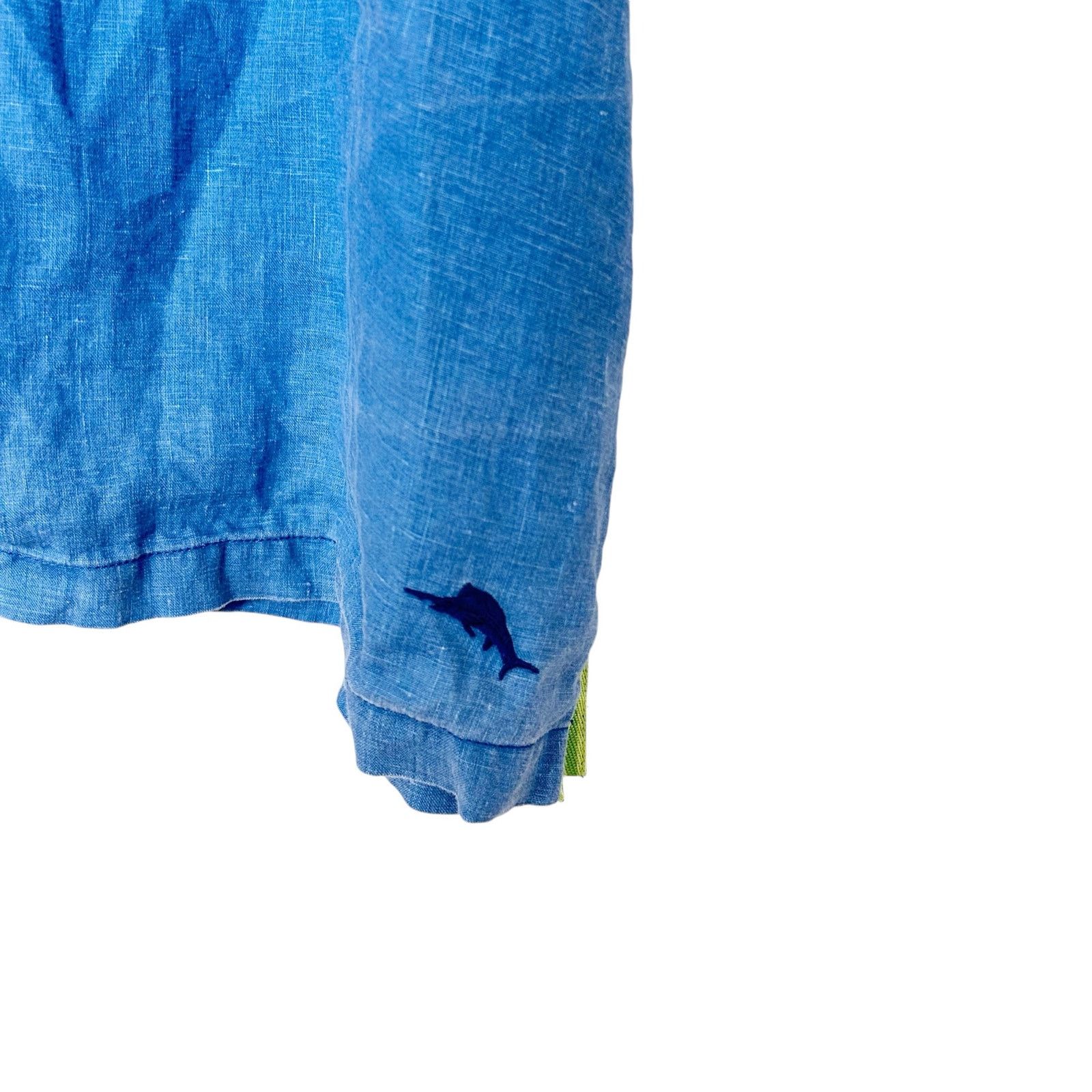 Tommy Bahama Tommy Bahama 100% Linen Blue Short Sleeve Button Down 2XLB Size US XXL / EU 58 / 5 - 3 Thumbnail