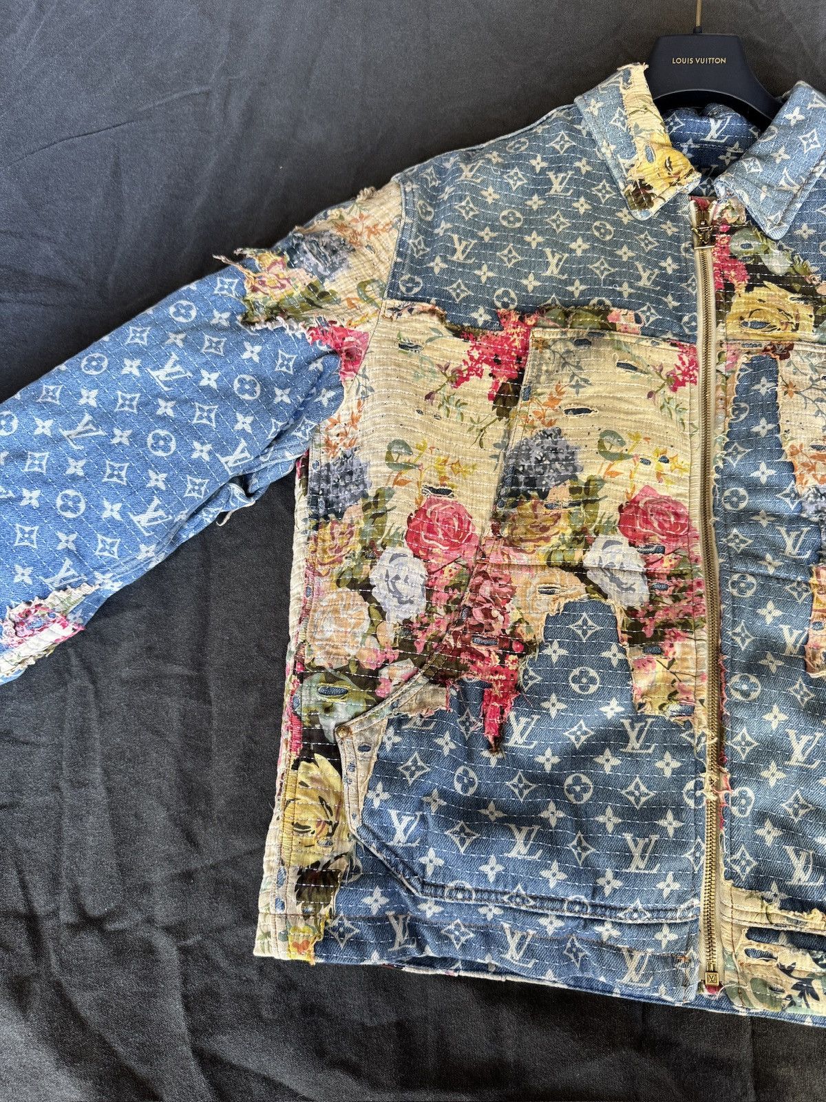 Louis Vuitton DS Louis Vuitton Destroyed Workwear Denim Jacket Size US M / EU 48-50 / 2 - 2 Thumbnail
