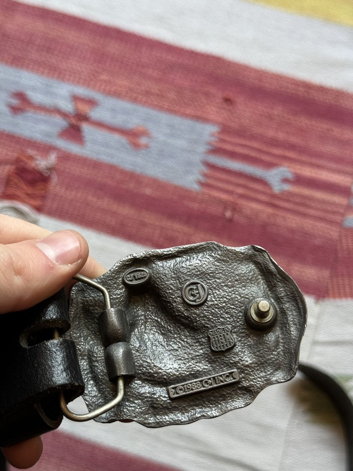 Genuine Leather Vintage Fishman USA Genuine Leather Black Belt Size ONE SIZE - 6 Thumbnail