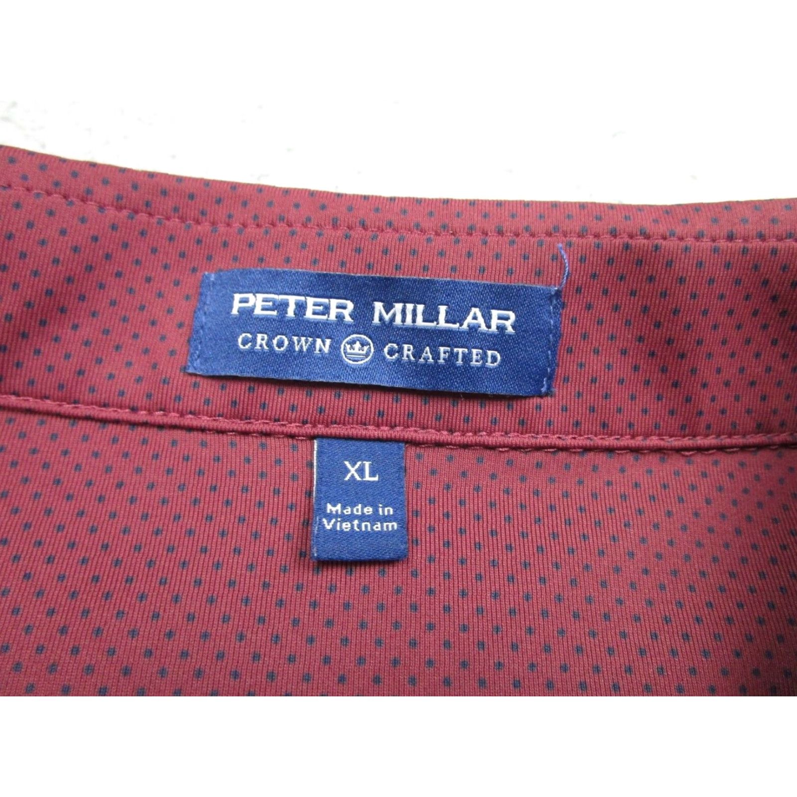 Peter Millar Peter Millar Polo Shirt Mens XL Red Polka Dot Crown Crafted Golf Adult Spots Embroidered Logo Short Sleeve Collared Easy Care Summer Comfort - Mens Size US XL / EU 56 / 4 - 6 Thumbnail