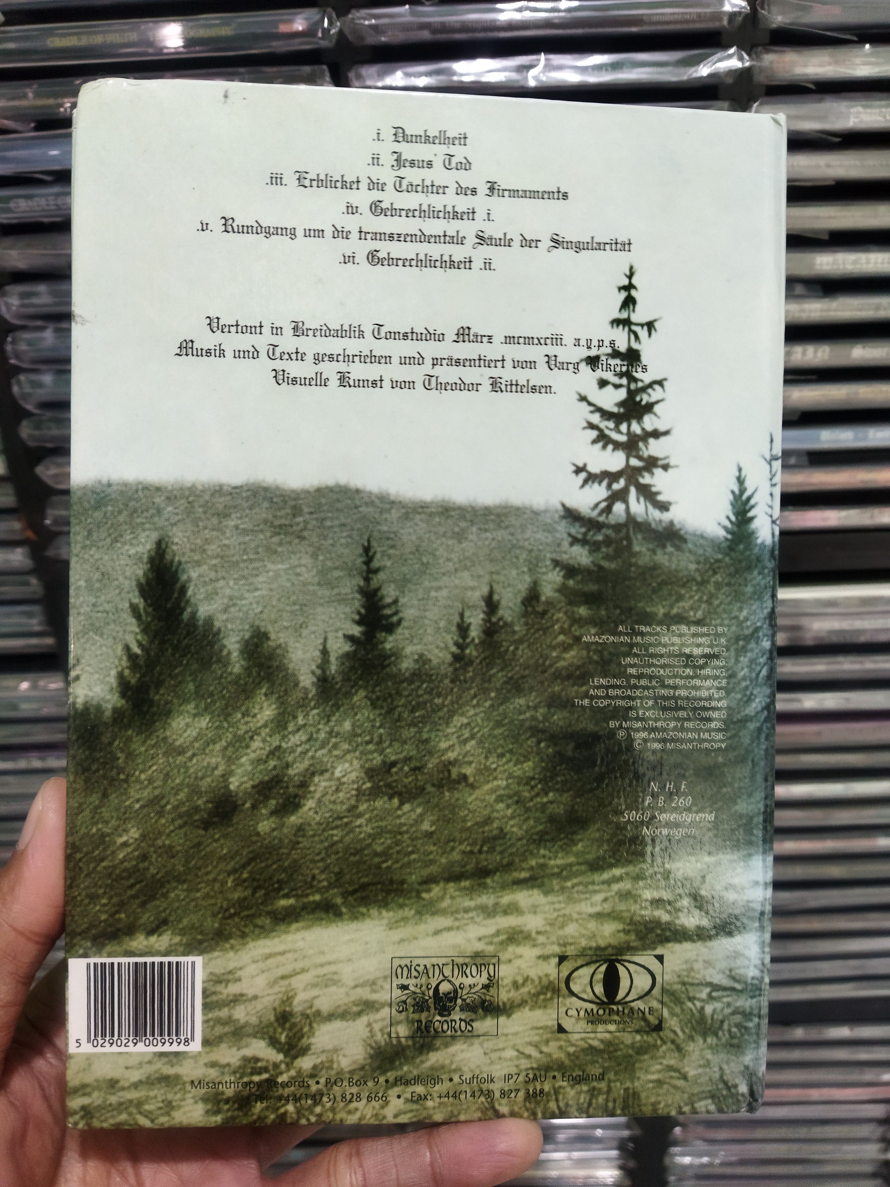 Vintage Sick Rare 🔥 BURZUM - filosofem - limited A5 digibook Size ONE SIZE - 2 Thumbnail