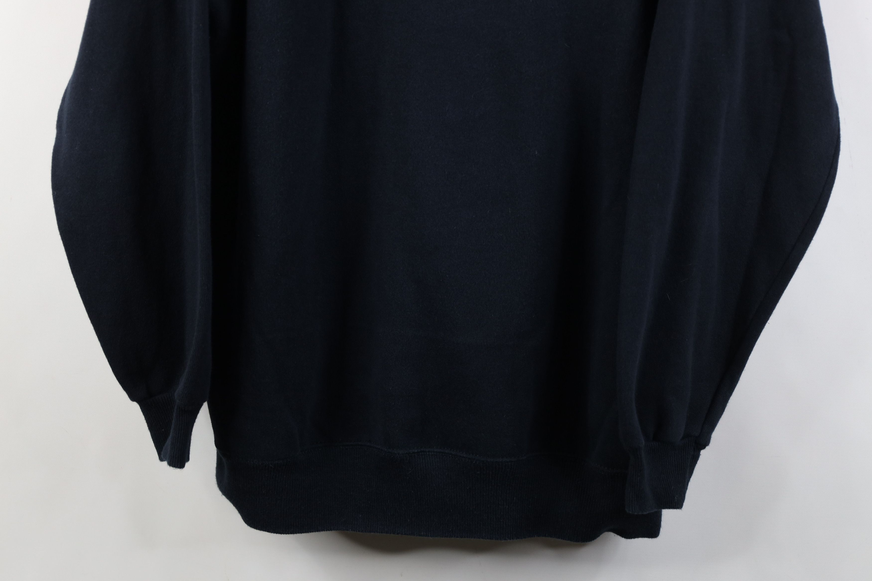 Vintage Vintage 90s Streetwear Blank Crewneck Sweatshirt Black USA Size XL / US 12-14 / IT 48-50 - 3 Thumbnail