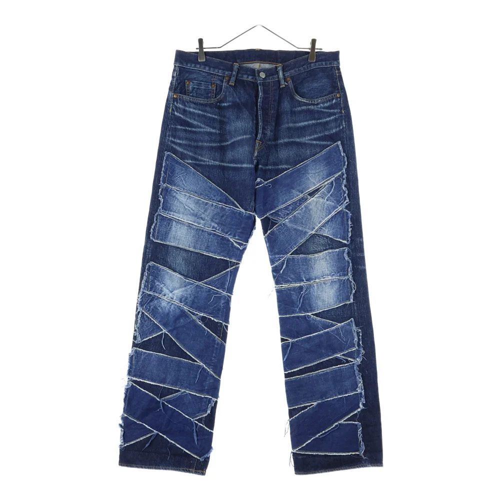 Yohji Yamaha POUR HOMME/Distressed Patchwork Denim