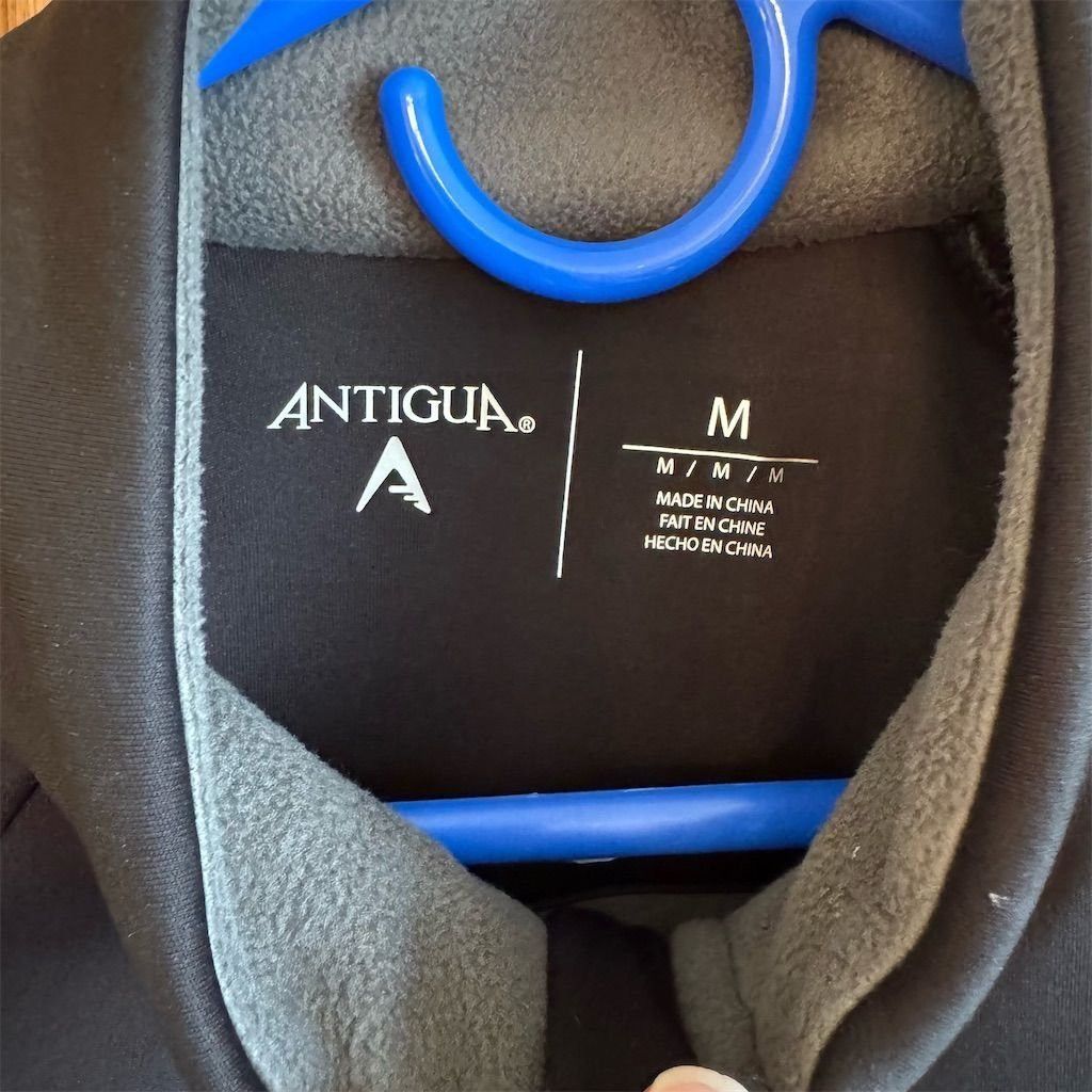 Antigua Antigua Unisex Varsity Jacket M Black Full-Zip North Centra Size M / US 6-8 / IT 42-44 - 3 Thumbnail