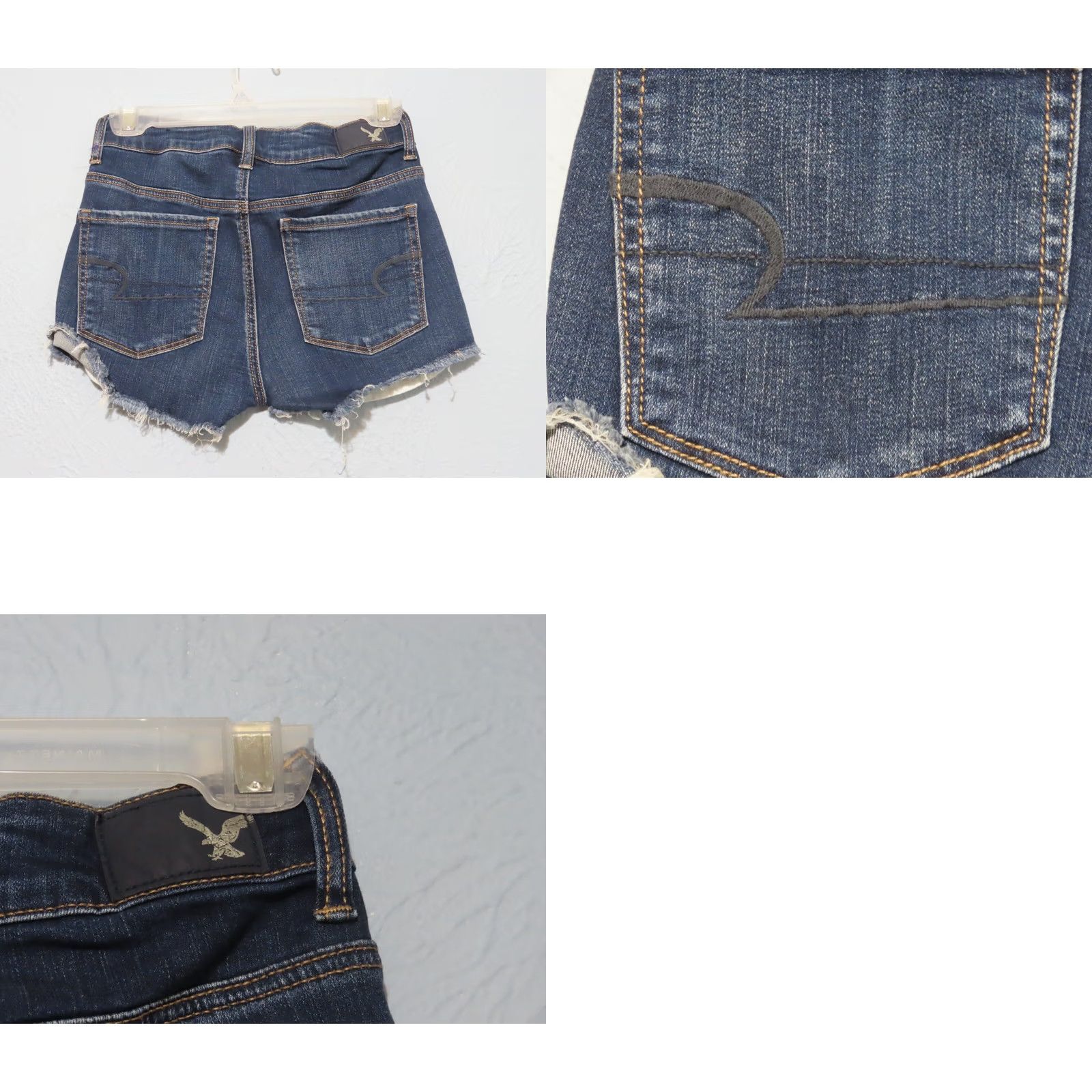 American Eagle Outfitters American Eagle Outfitters Denim Lycra Women's 2 Cut-Off Dark Wash Denim Shorts NWT Size 26" / US 2 / IT 38 - 8 Thumbnail