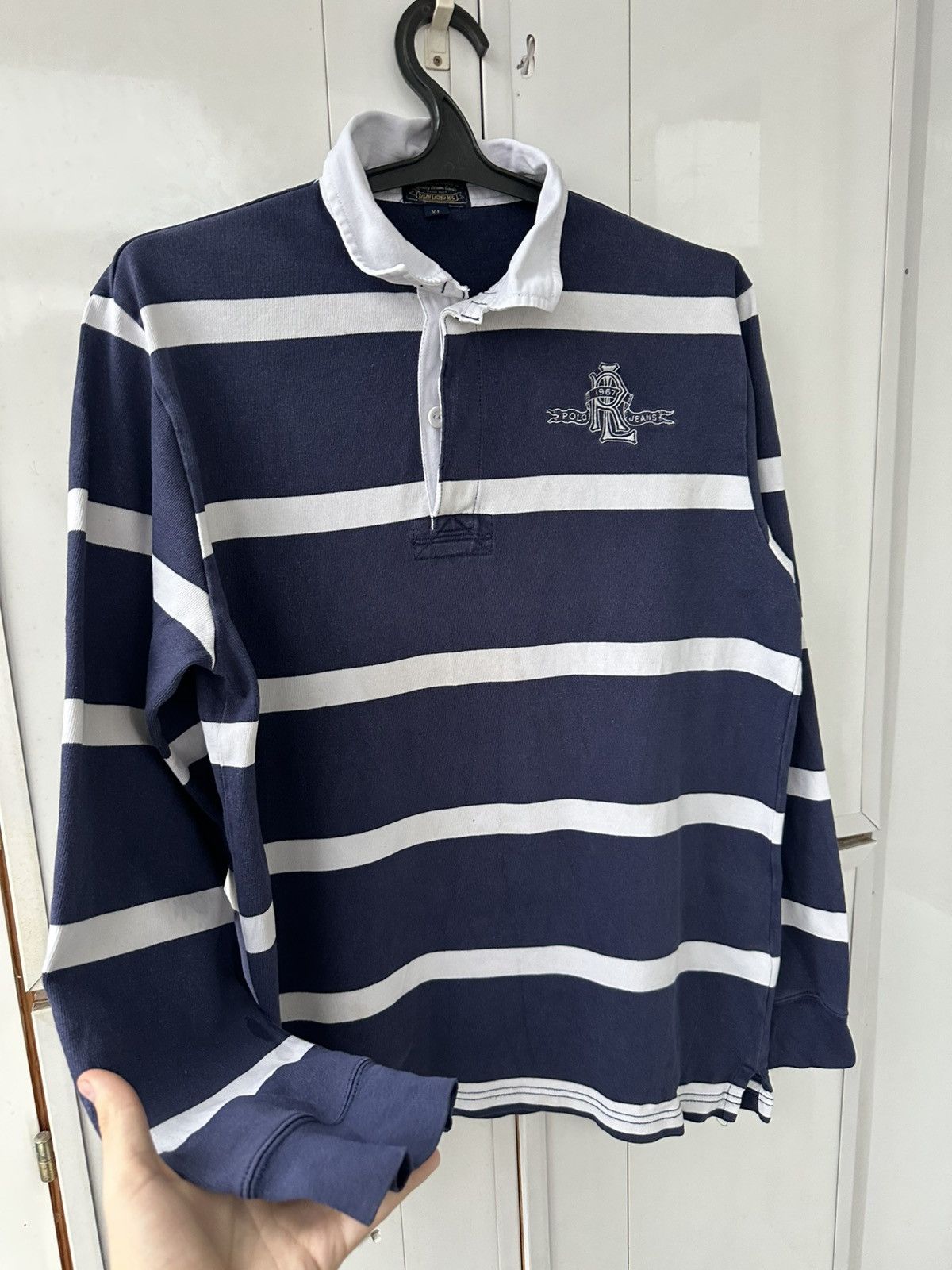 Polo Ralph Lauren Vintage Polo Ralph Lauren Rugby Sweatshirt “R” Logo Size US XL / EU 56 / 4 - 10 Thumbnail