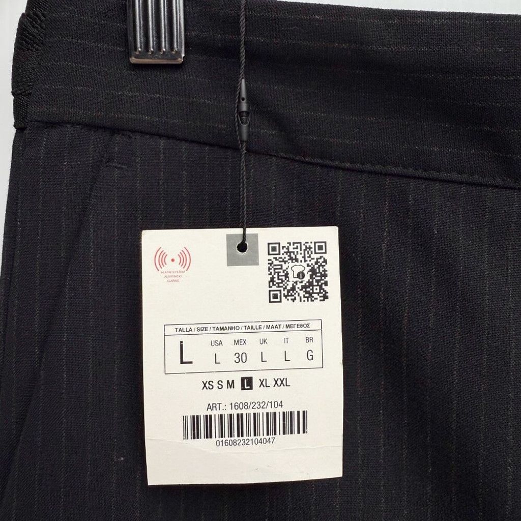 Zara ZARA NWT Pinstripes Jogger Trouser Academia Blue Black Sz L Size 34" / US 12 / IT 48 - 6 Thumbnail