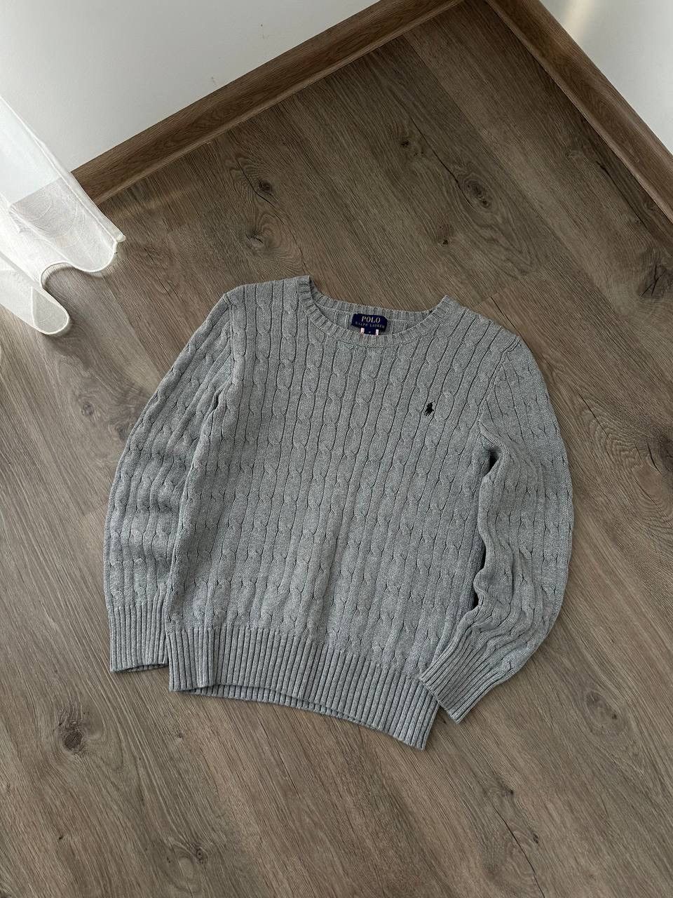 Polo Ralph Lauren × Vintage Vintage Polo Ralph Lauren Cable Knit Gray Sweater Size US S / EU 44-46 / 1 - 3 Thumbnail