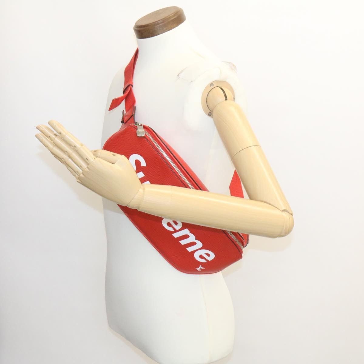 Louis Vuitton LOUIS VUITTON X Supreme Epi Bum Bag Body Bag Red M53418 Size ONE SIZE - 13 Thumbnail