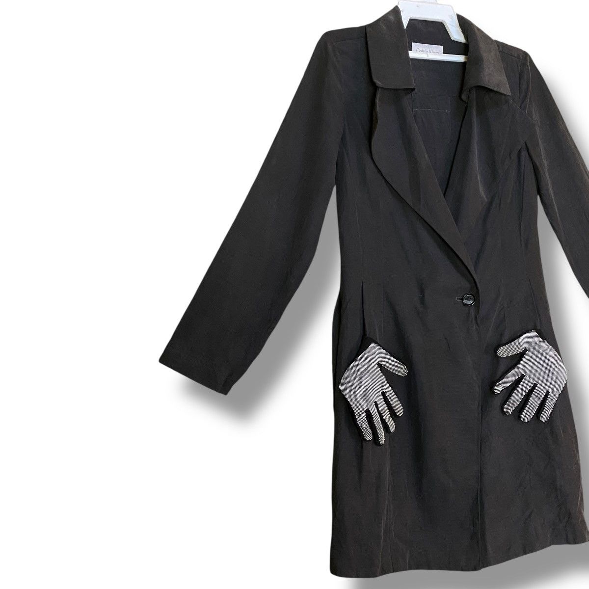 Calvin Klein Calvin Klein Gray Tie-waist Lightweight Trench Coat Size US L / EU 52-54 / 3 - 2 Thumbnail