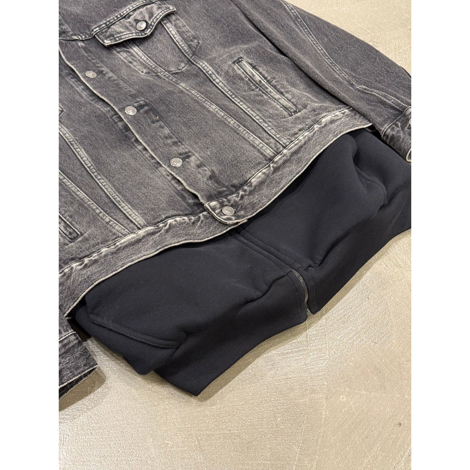 Balenciaga 2018 Balenciaga double layer hybrid denim jacket Size US S / EU 44-46 / 1 - 4 Thumbnail