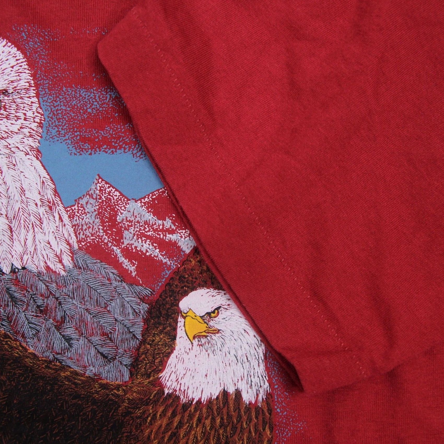 Vintage VINTAGE Bald Eagle Mens XL T-Shirt Red Size US XL / EU 56 / 4 - 3 Thumbnail