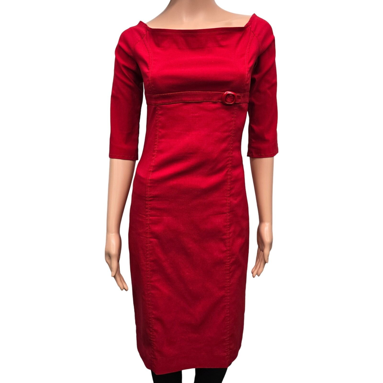 Zara ZARA Dress Empire Waist Belt Buckle On Off Shoulder M Size M / US 6-8 / IT 42-44 - 3 Thumbnail