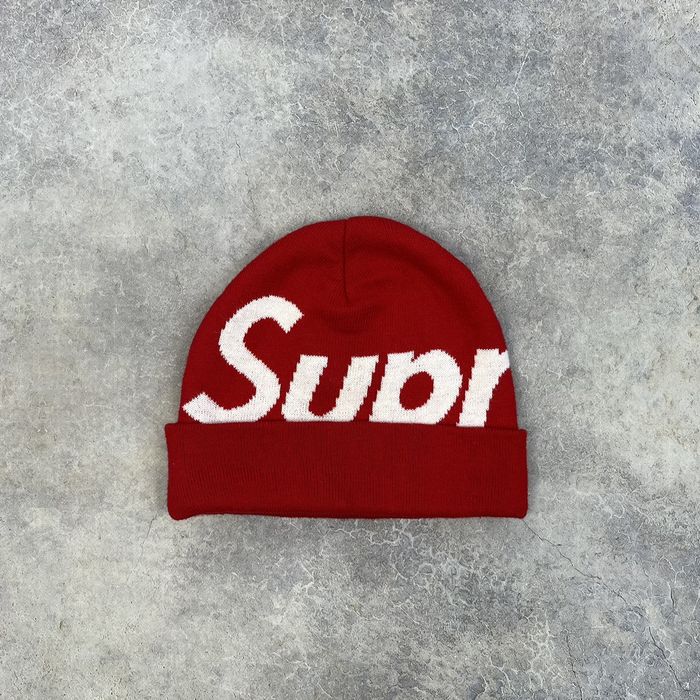 Supreme Big Logo Beanie 'Red