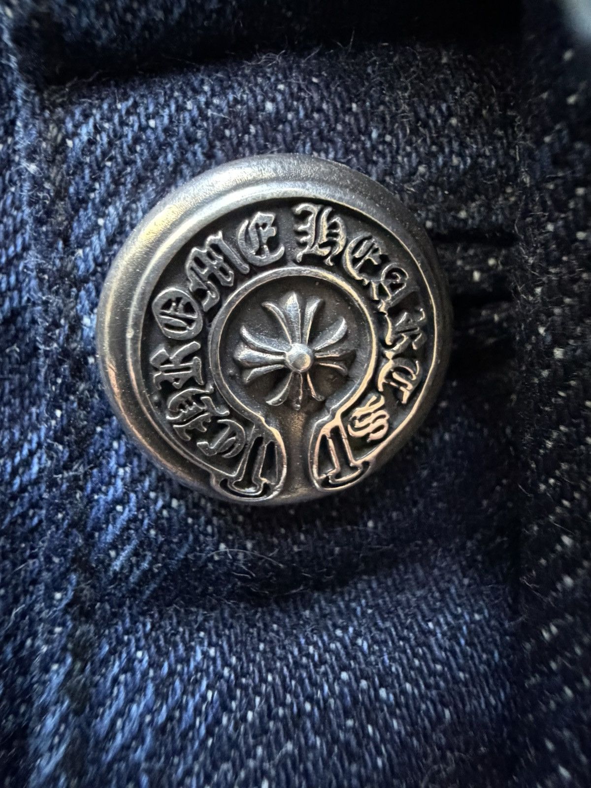 Chrome Hearts Chrome Hearts Turbo Diesel Cheetah Cross Patch Blue Jeans Size US 32 / EU 48 - 13 Thumbnail