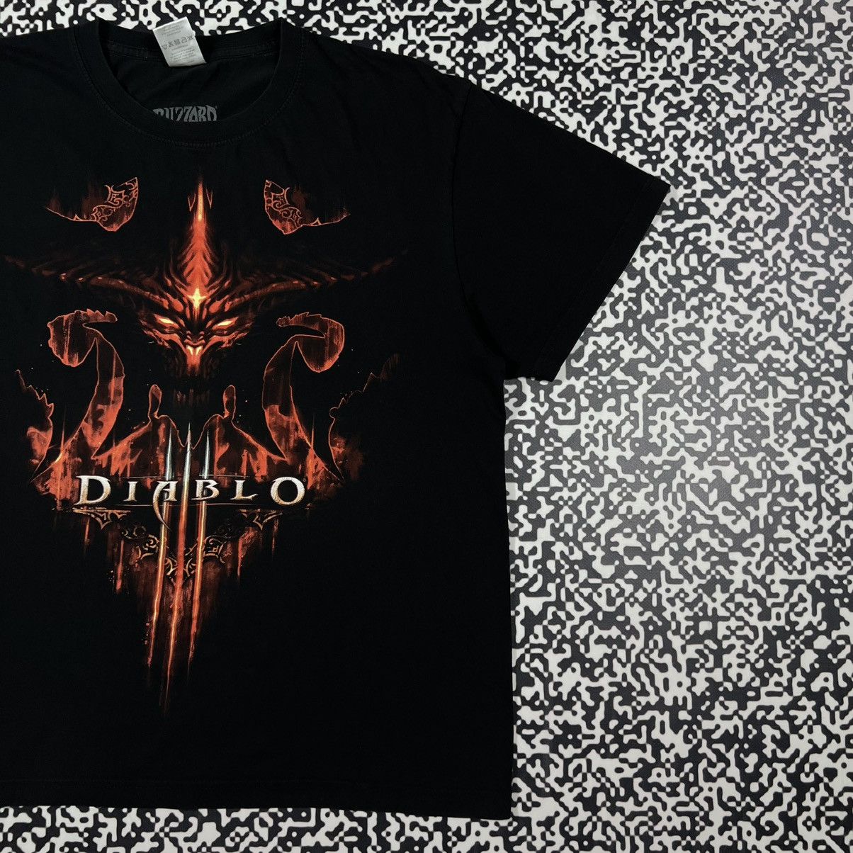 Vintage Vintage Y2K Blizzard Diablo 3 Game T-shirt Skull Devil Face Size US XL / EU 56 / 4 - 3 Thumbnail