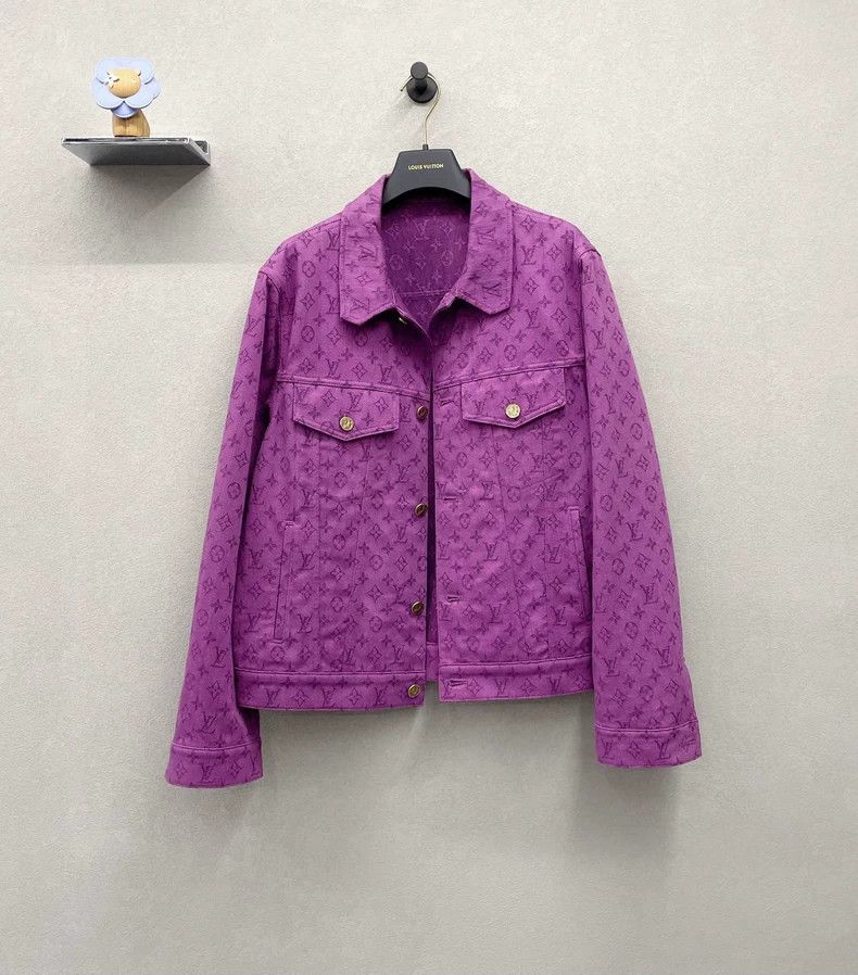 Louis Vuitton Louis Vuitton Purple Denim Jacket Size US M / EU 48-50 / 2 - 1 Thumbnail