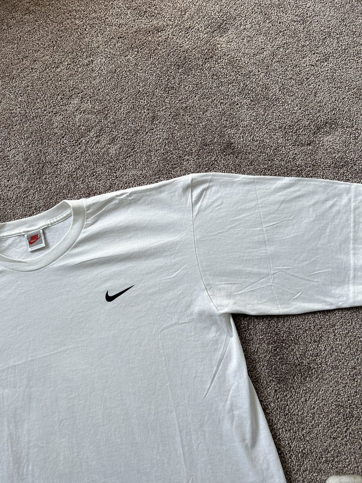 Nike × Vintage Vintage 90s Nike Check Tee Size US XL / EU 56 / 4 - 3 Thumbnail
