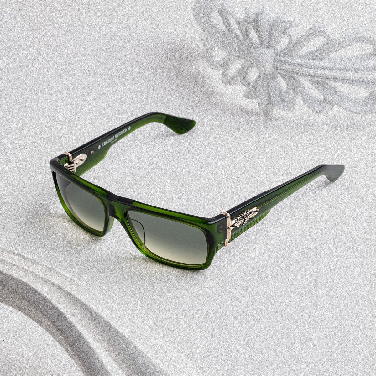 Chrome Hearts CHROME HEARTS YER BJORN AGAIN MOSS SUNGLASSES Size ONE SIZE - 2 Thumbnail