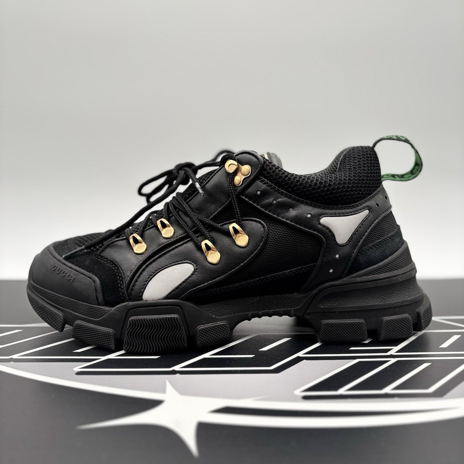 Gucci Gucci Flashtrek ' SEGA Black Leather ' | GOOD CONDITION! Size US 8.5 / EU 41-42 - 11 Thumbnail