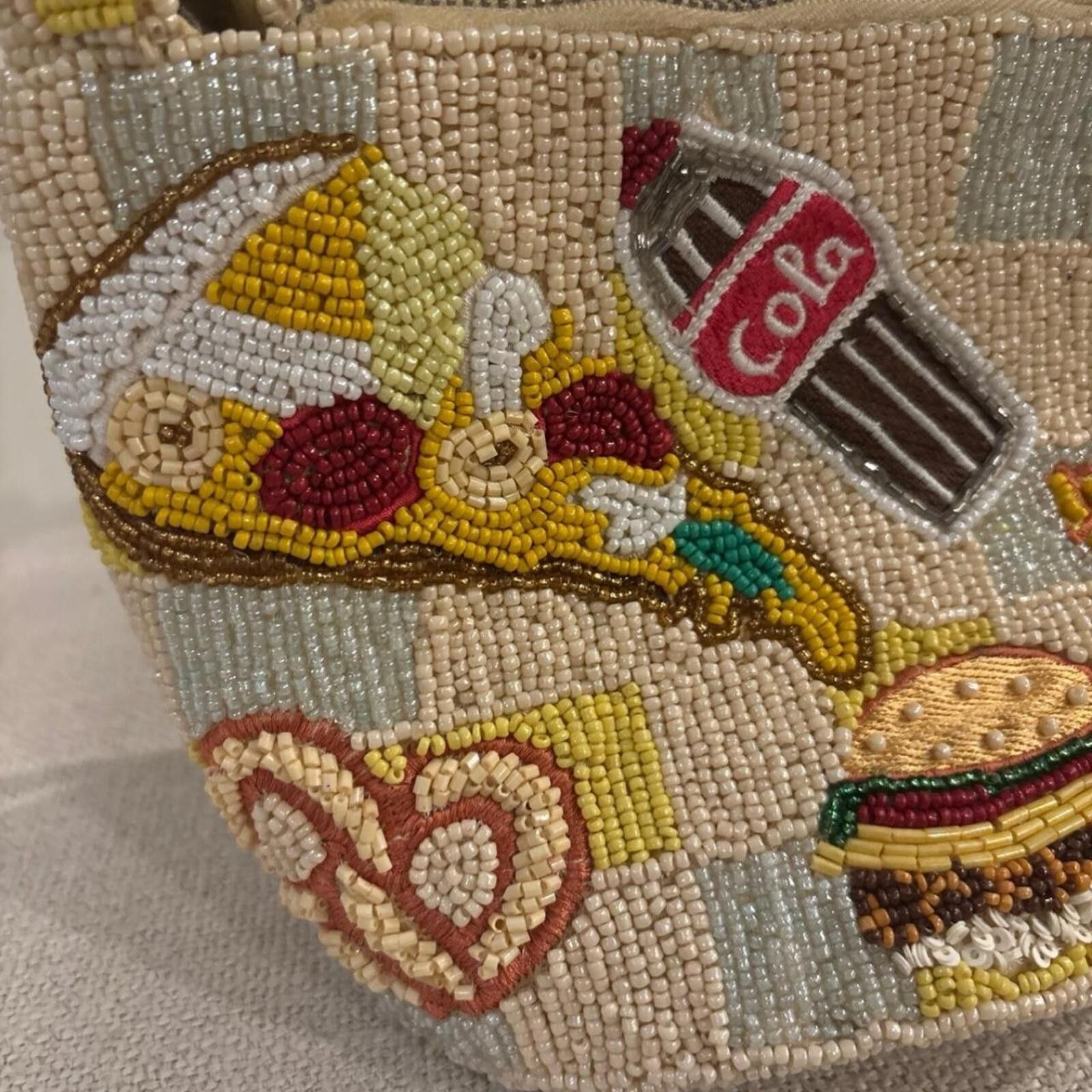 Marsell TikTok Viral Beaded Bag with Food Design Size ONE SIZE - 6 Thumbnail