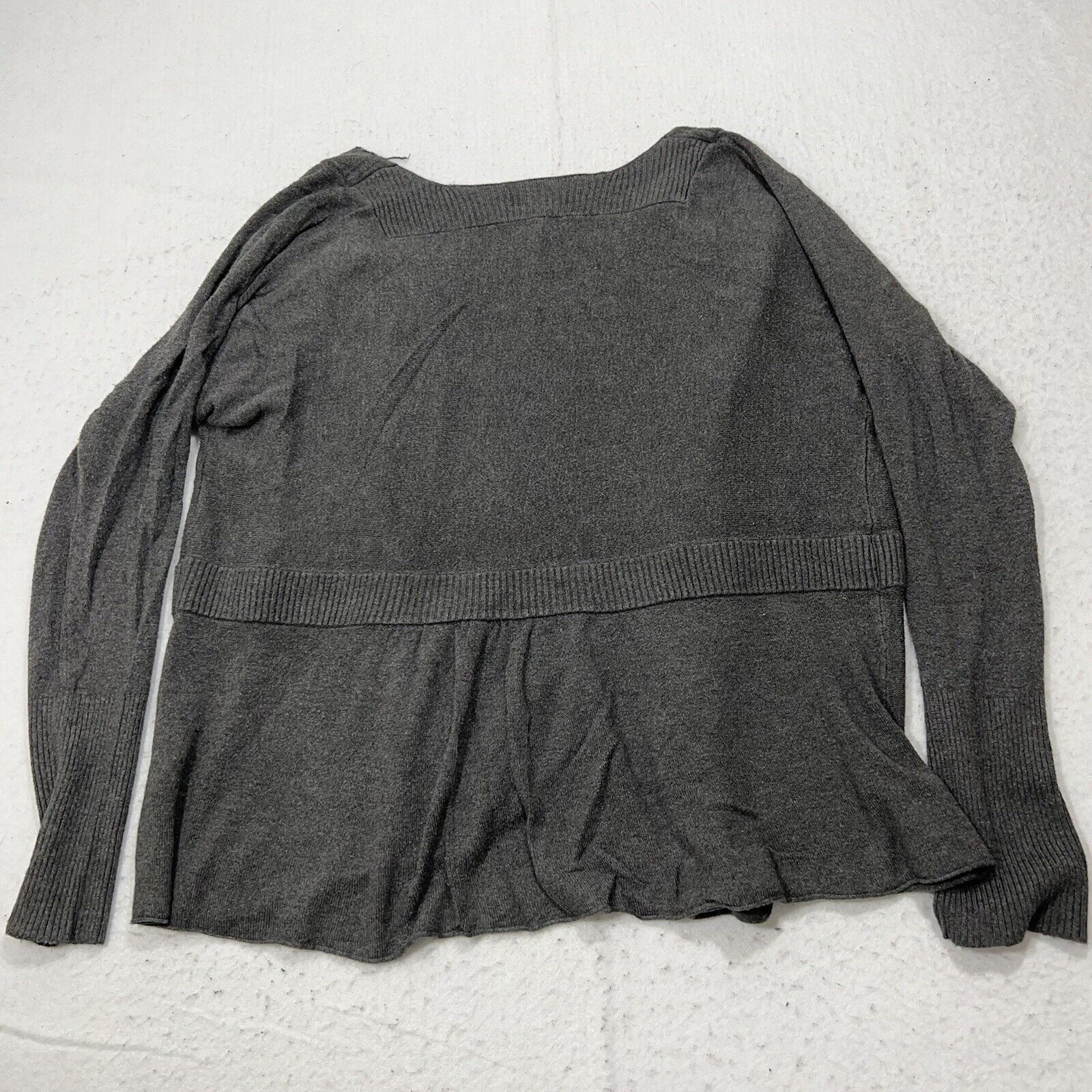Eileen Fisher Eileen Fisher Gray Long Sleeve Cardigan Sweater Size L / US 10 / IT 46 - 6 Thumbnail