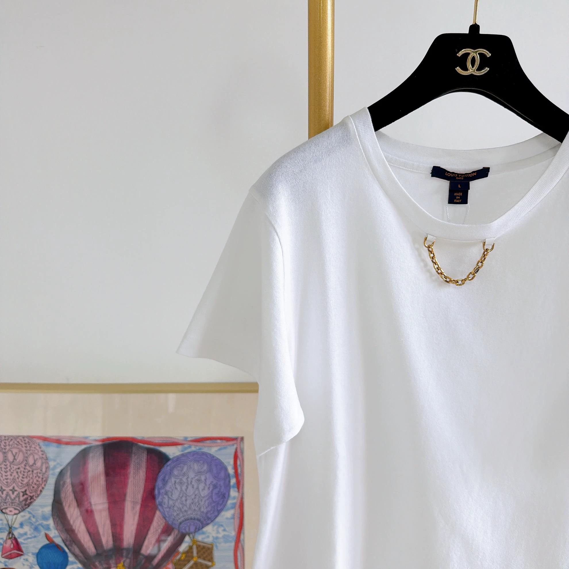 Louis Vuitton Louis Vuitton White T-Shirt L Size L / US 10 / IT 46 - 3 Thumbnail