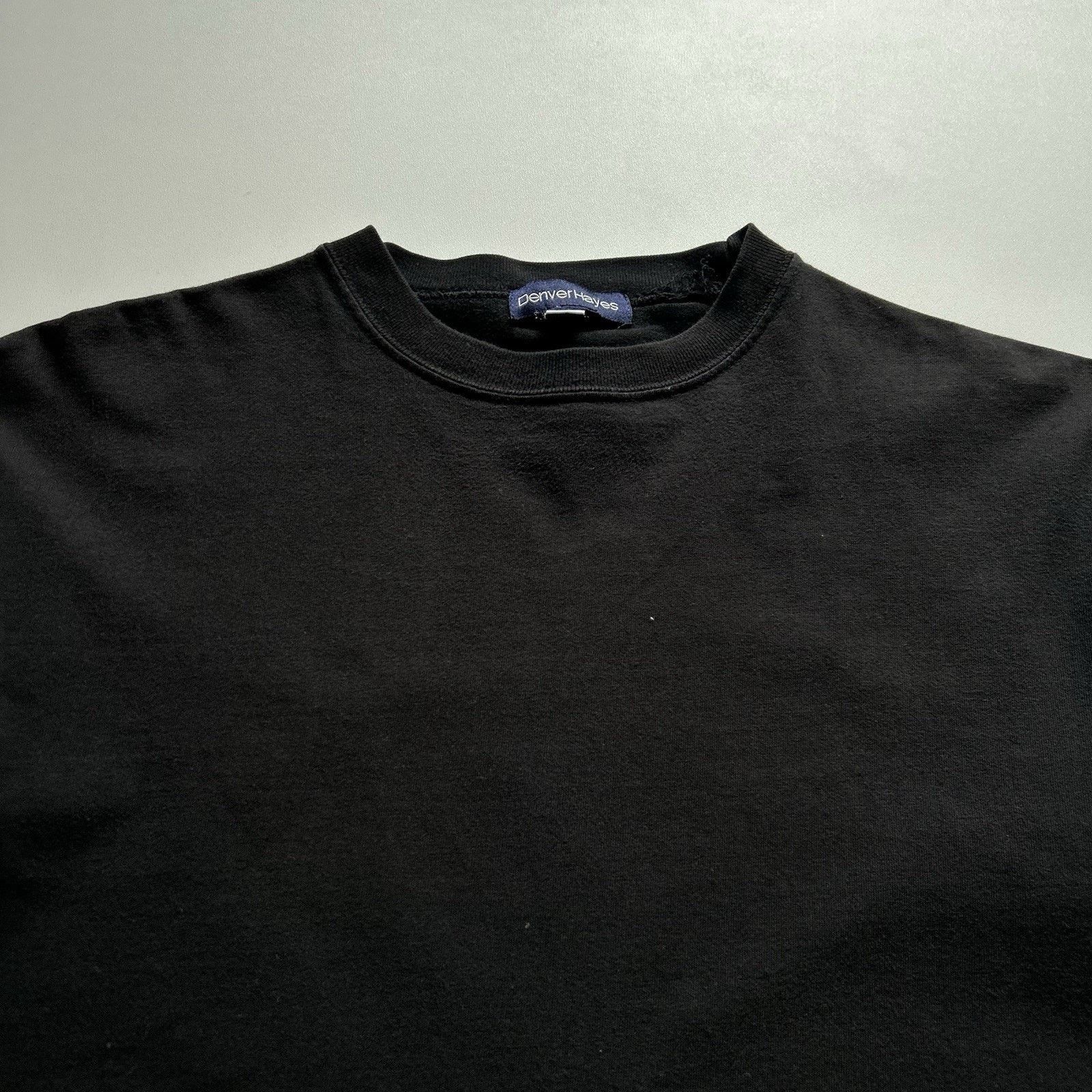 Denver Hayes Vintage Sun Faded Blank Black T Shirt Medium Relaxed Fit Y2K Size US M / EU 48-50 / 2 - 2 Thumbnail