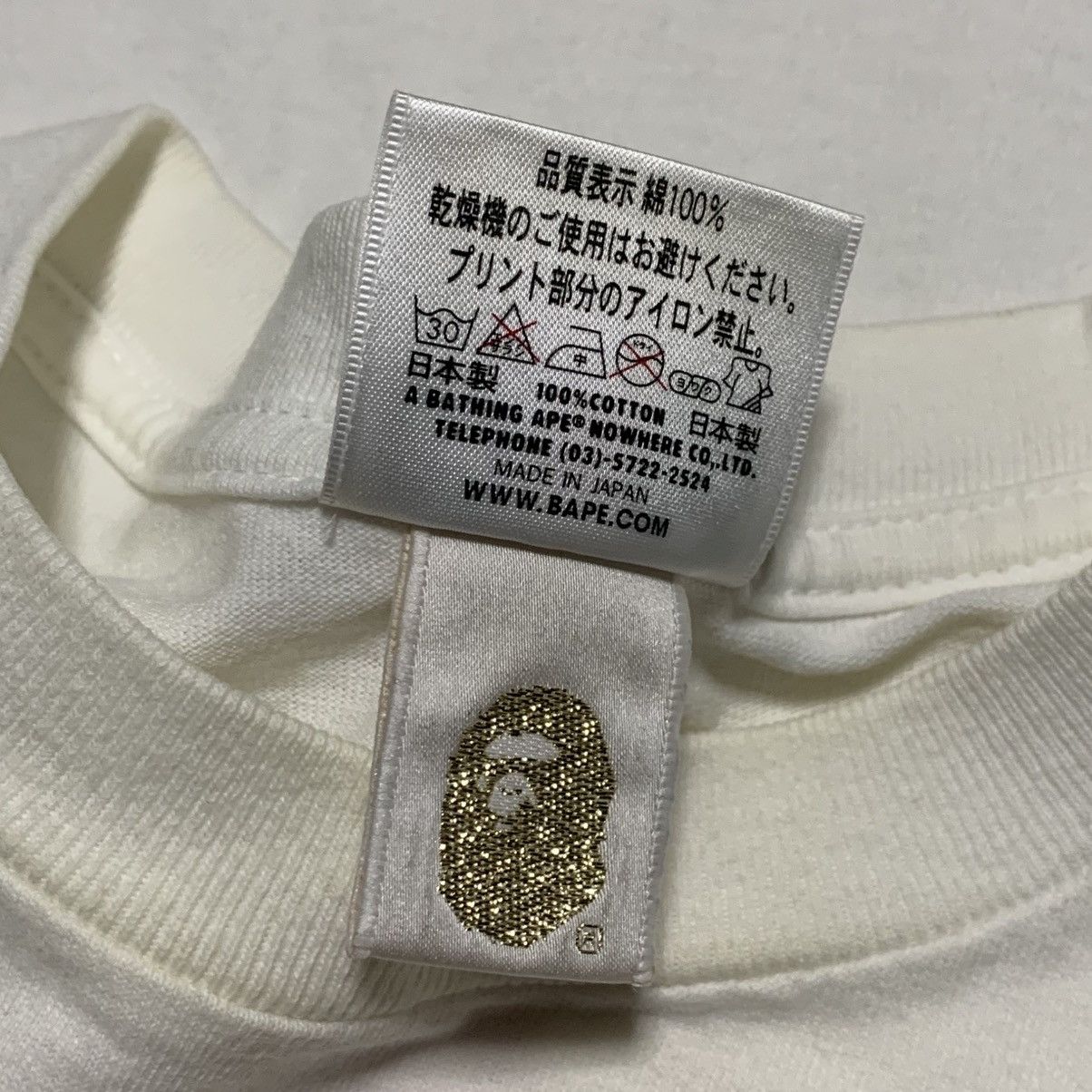 Bape Bape Medium Bape Sta White Tee A Bathing Ape 2009 Size US M / EU 48-50 / 2 - 7 Thumbnail