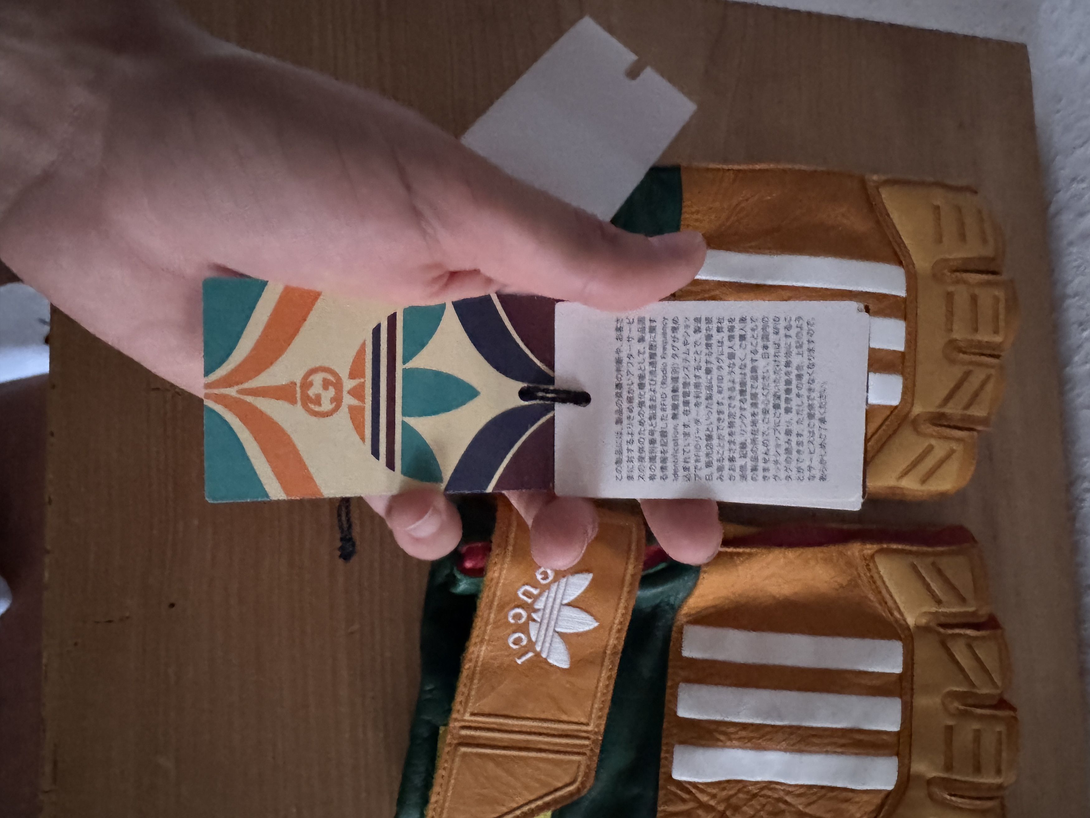 Adidas × Gucci Yellow Leather Gloves Size ONE SIZE - 22 Thumbnail