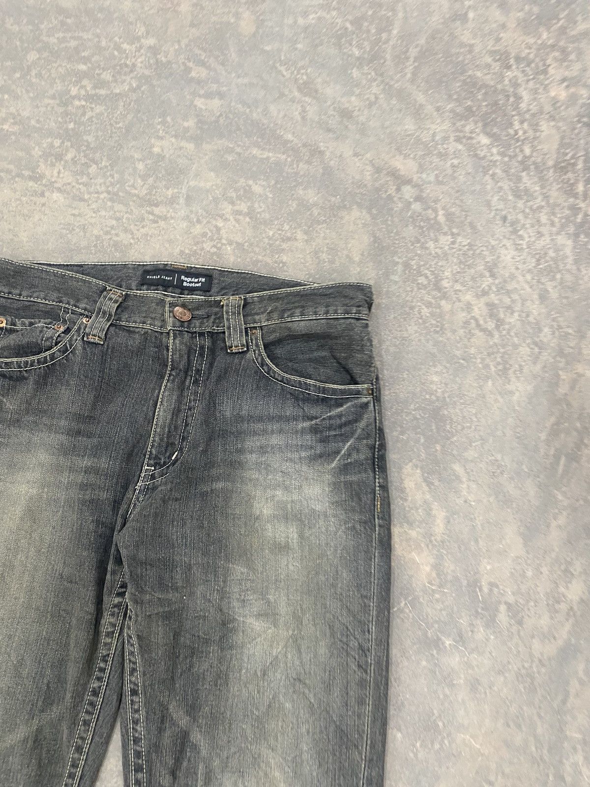 Le Grande Bleu (L.G.B.) UNIQLO JAPAN FLARE JEANS WASH BLACK LGB BOOTCUT 90s PANTS Size US 32 / EU 48 - 5 Thumbnail