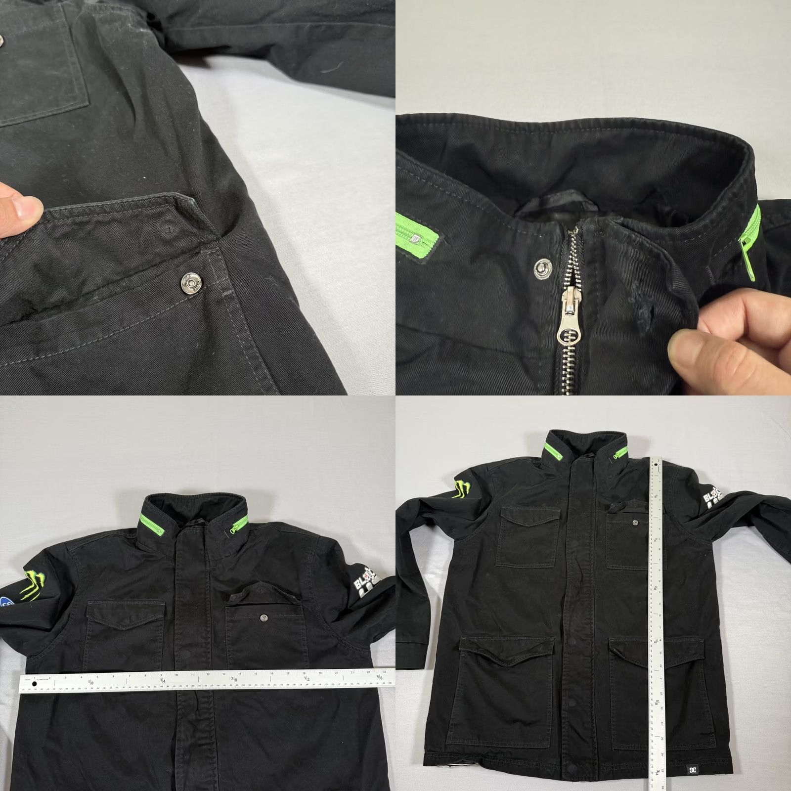 Vintage DC Jacket Mens Medium Black Ken Block Monster Energy Military Zip Up Skate Y2K Size US M / EU 48-50 / 2 - 8 Thumbnail