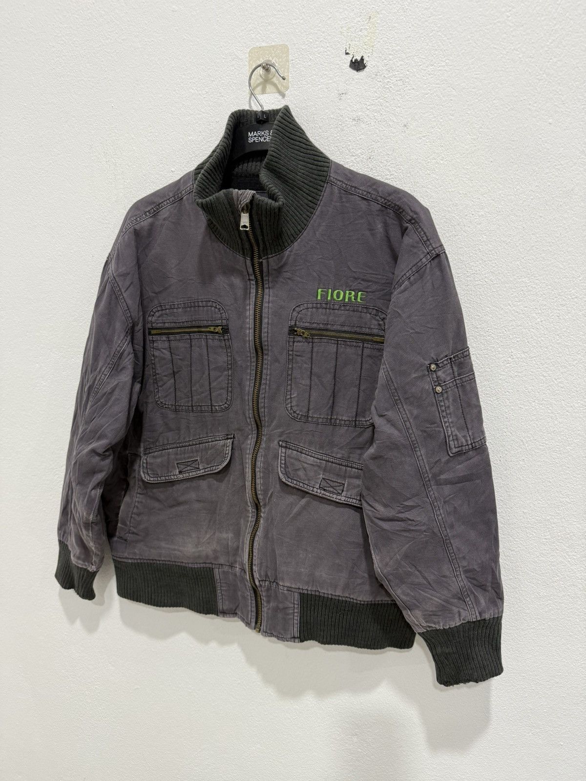 Japanese Brand Vintage Mitsubishi Fiore Jacket Multi Pocket Jawin Japan Size US L / EU 52-54 / 3 - 3 Thumbnail