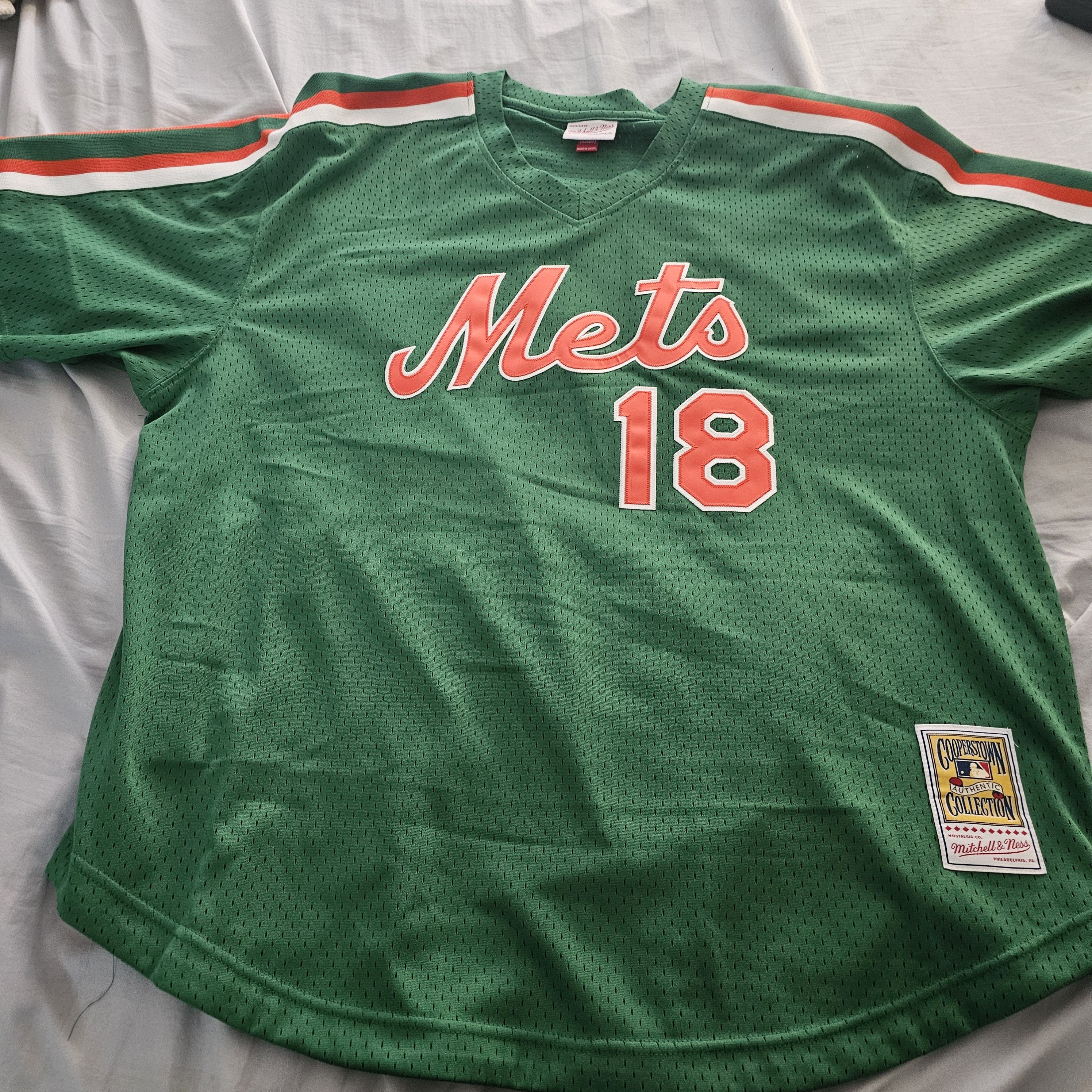 Mitchell & Ness Darryl Strawberry Green and Orange Jersey Size US XXL / EU 58 / 5 - 2 Thumbnail