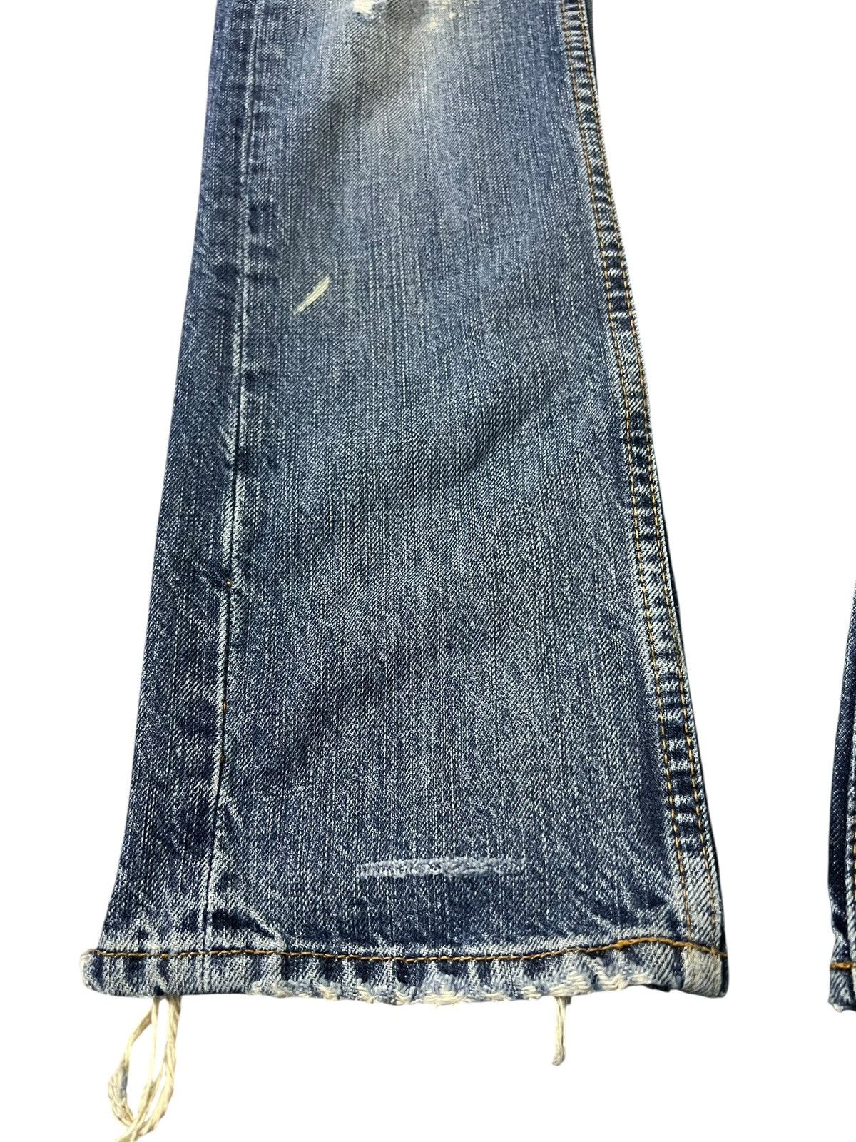 If Six Was Nine Distressed Ralph Lauren Dungarees Low Rise Sick Jean Size US 30 / EU 46 - 4 Thumbnail
