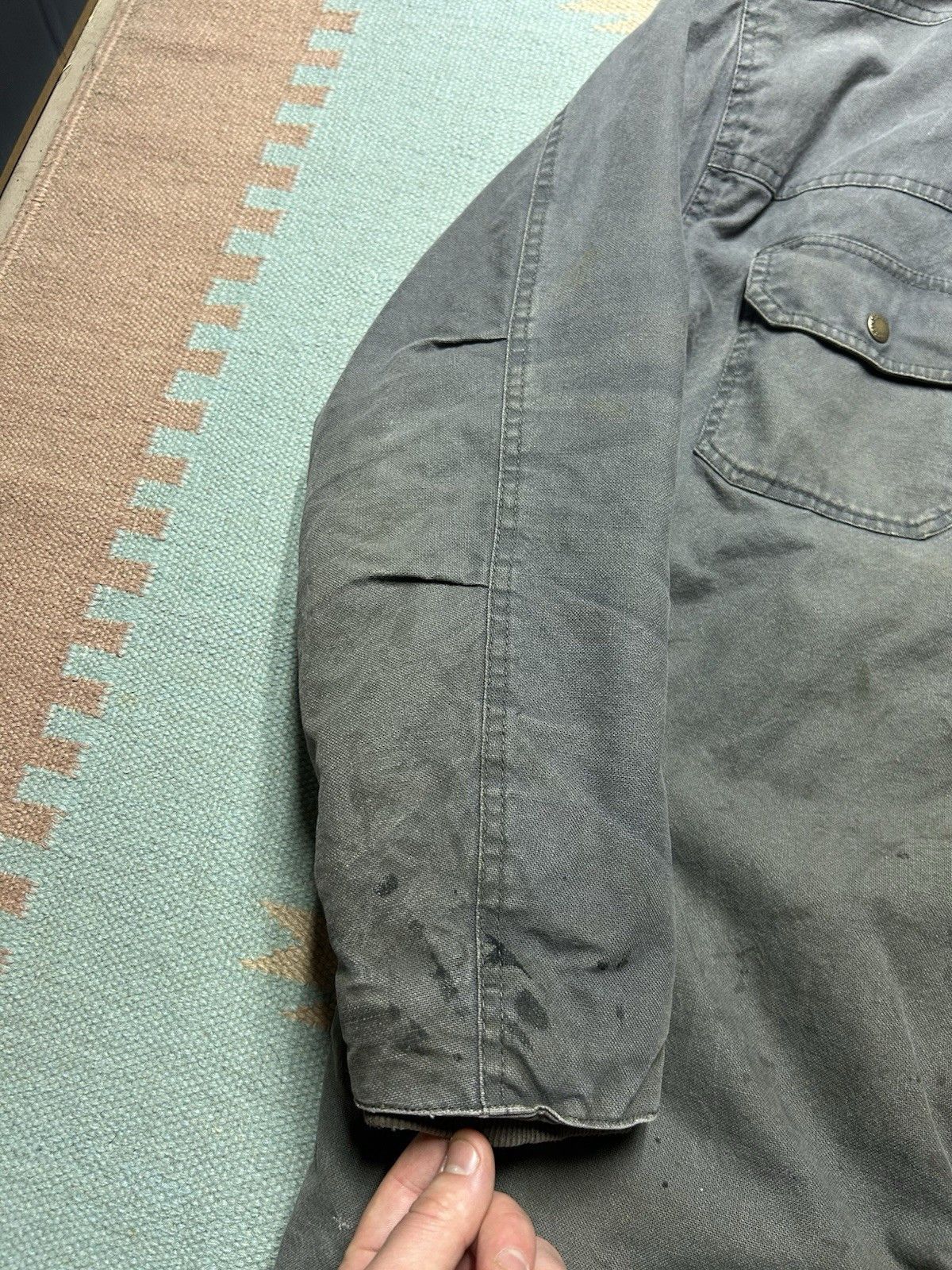 Vintage Vtg dickies hooded canvas work jacket distressed quilted XL Size US XL / EU 56 / 4 - 2 Thumbnail
