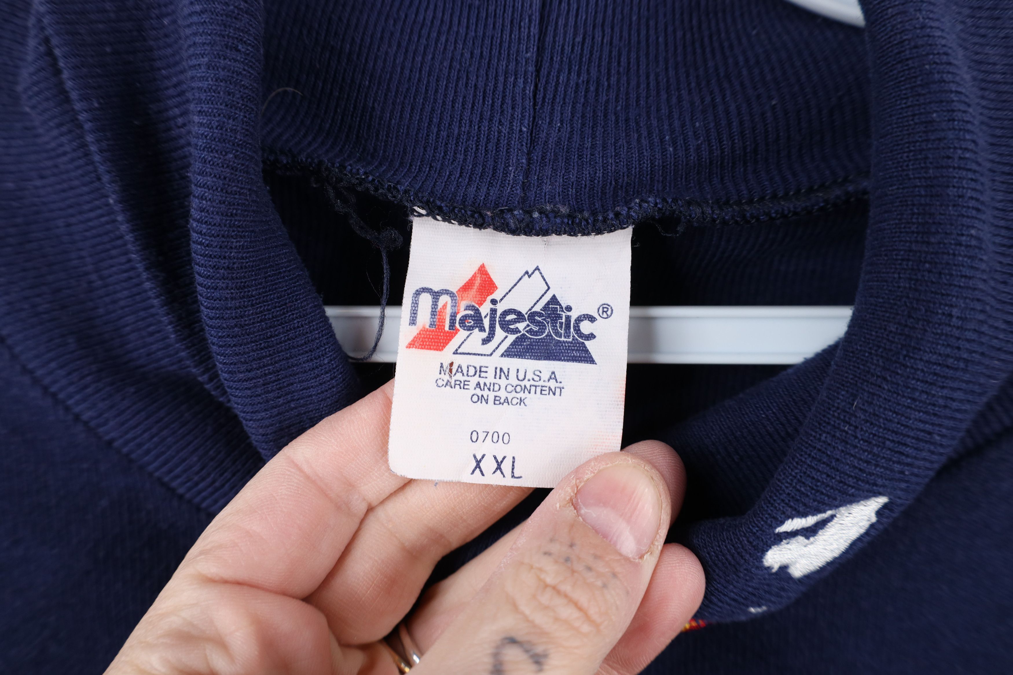 Majestic × Vintage Vintage 90s Majestic Baseball Ribbed Turtleneck T-Shirt USA Size US XXL / EU 58 / 5 - 6 Thumbnail