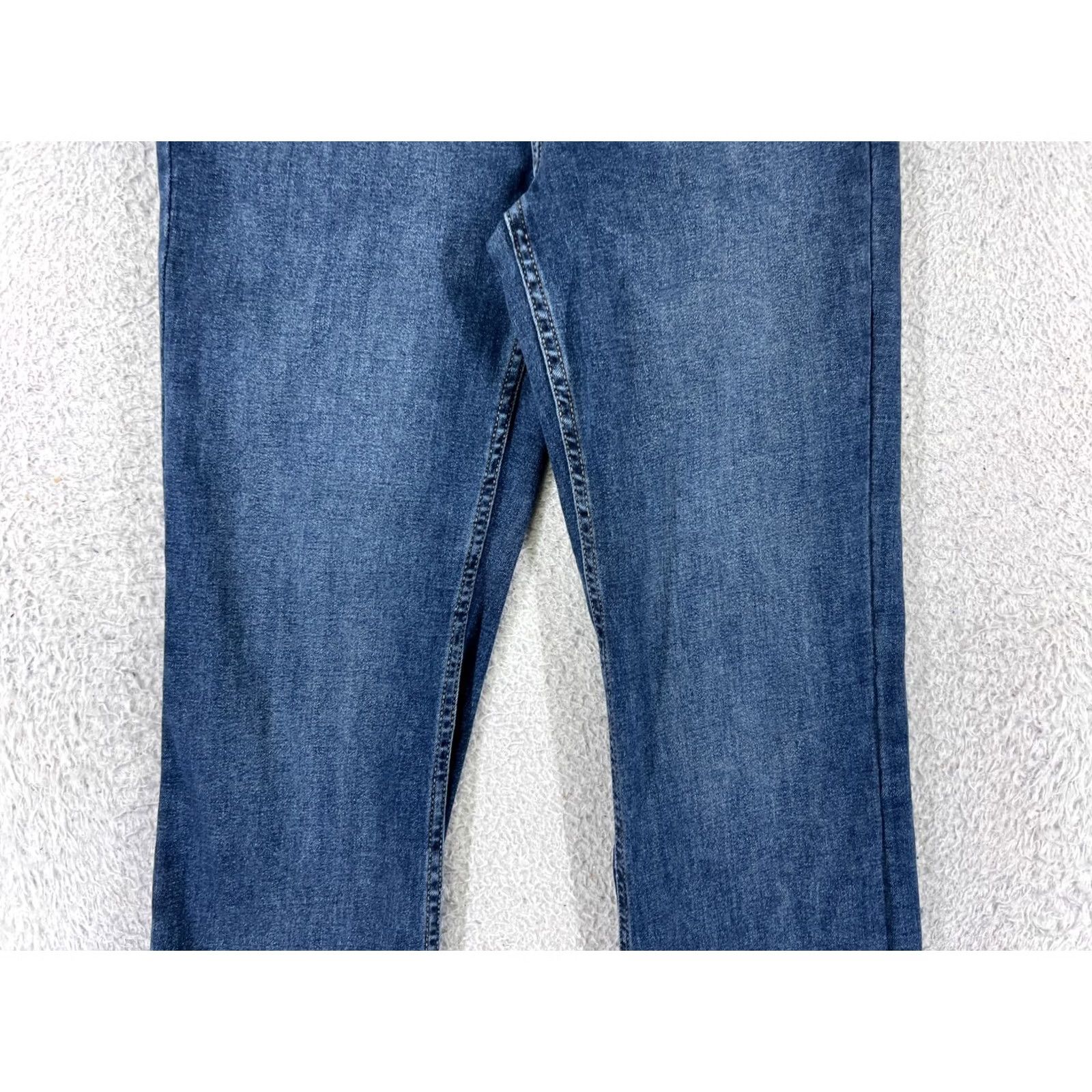 Calvin Klein Calvin Klein Jeans Women's Juniors 8 Blue Bootcut Distressed Denim High Rise Cotton 25x28 Size 30" / US 8 / IT 44 - 3 Thumbnail