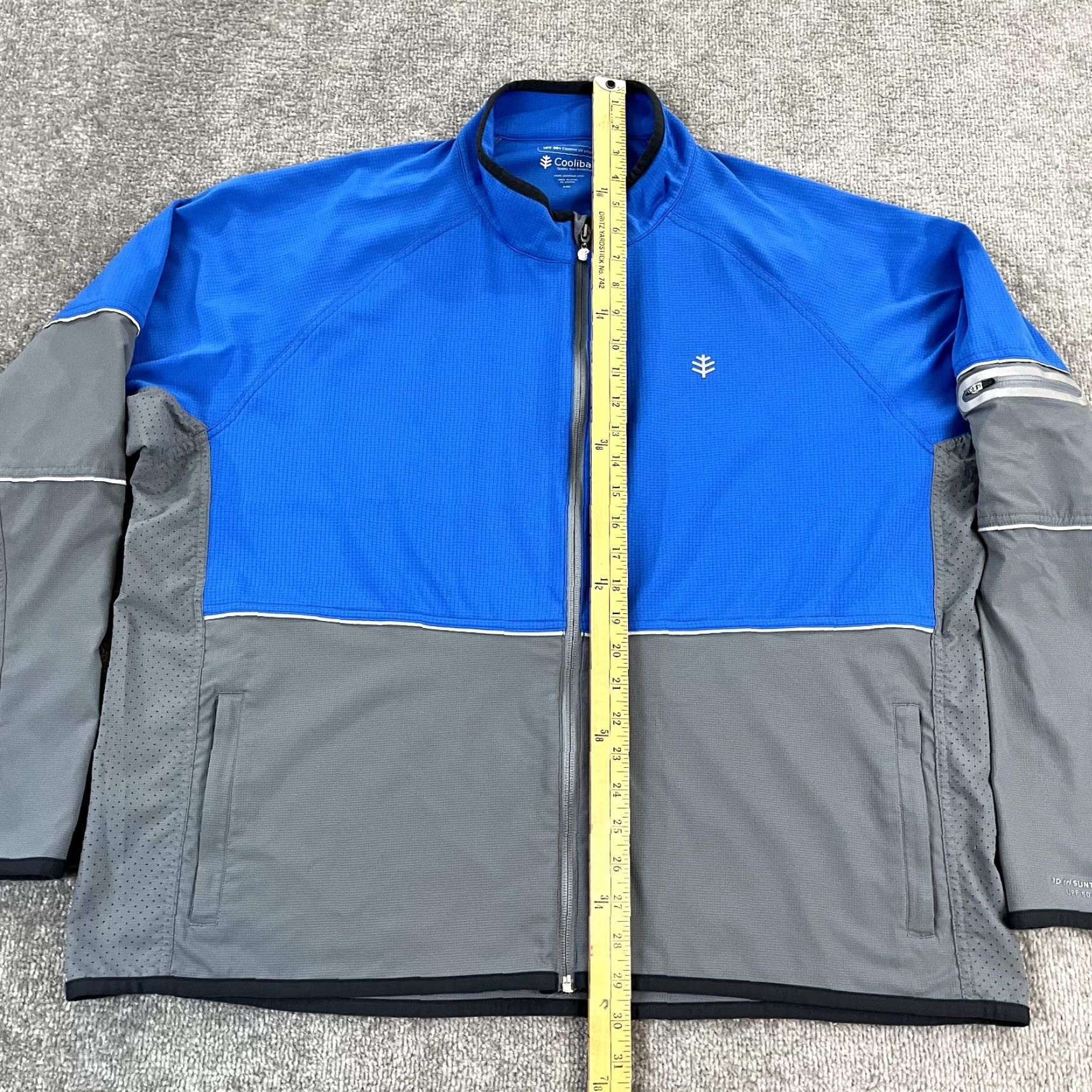 Vintage Coolibar Jacket Men 2XL Blue Gray Active UPF 50+ 3D Full Zip Long Sleeve Suntect Size US XXL / EU 58 / 5 - 6 Thumbnail